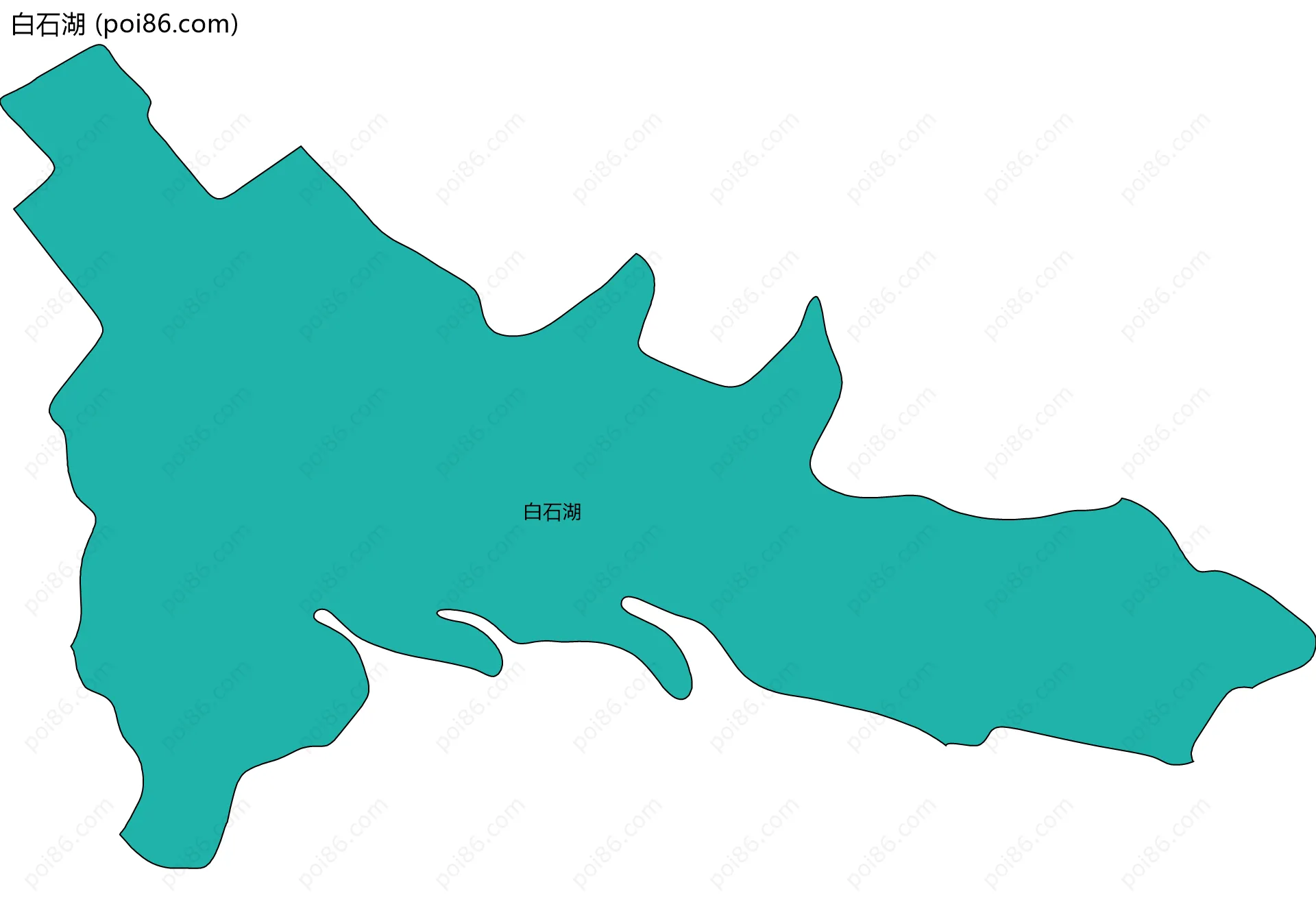 白石湖边界地图