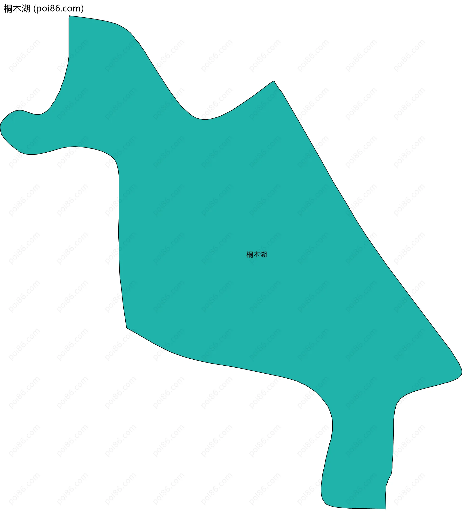 桐木湖边界地图