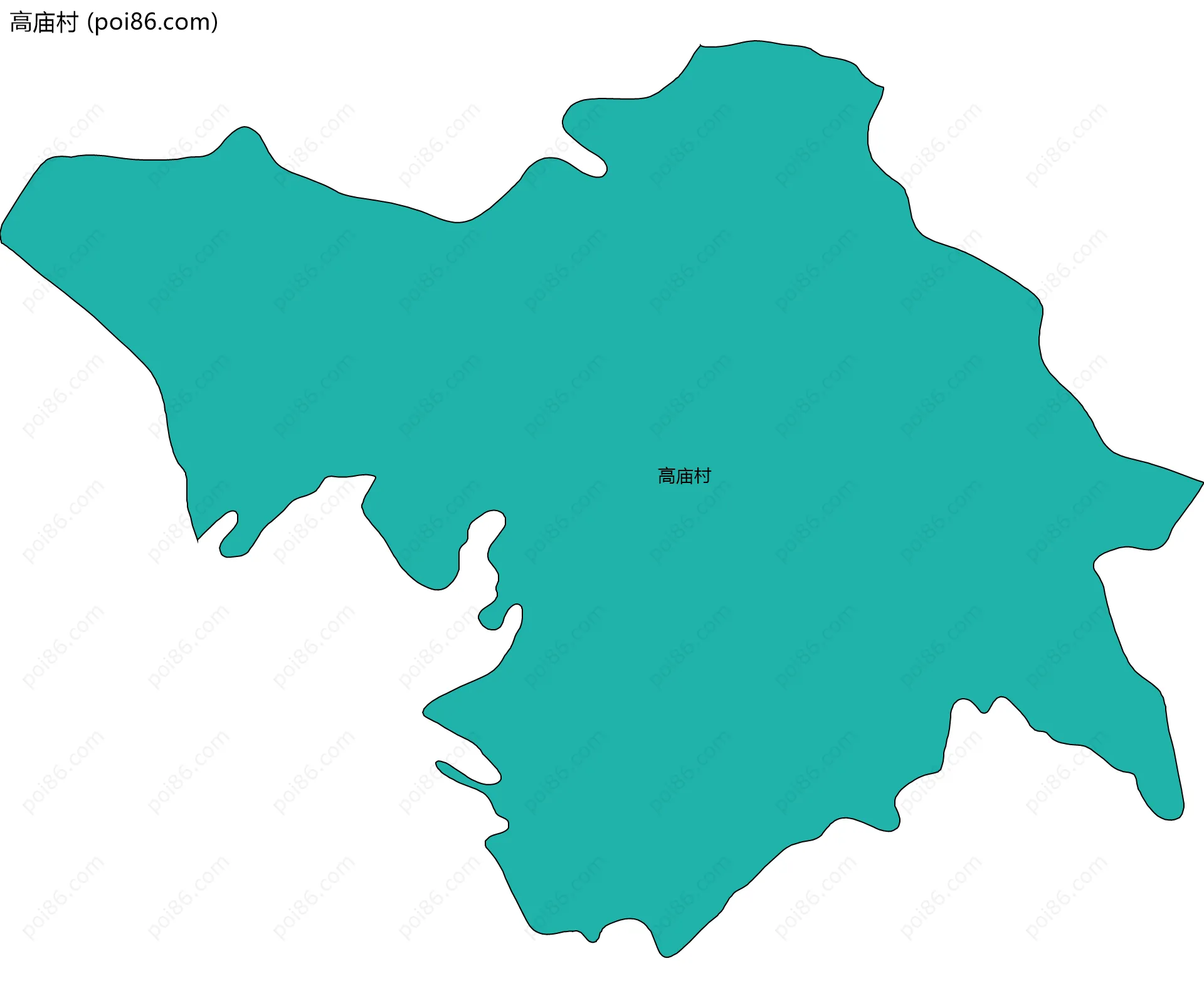 高庙村边界地图