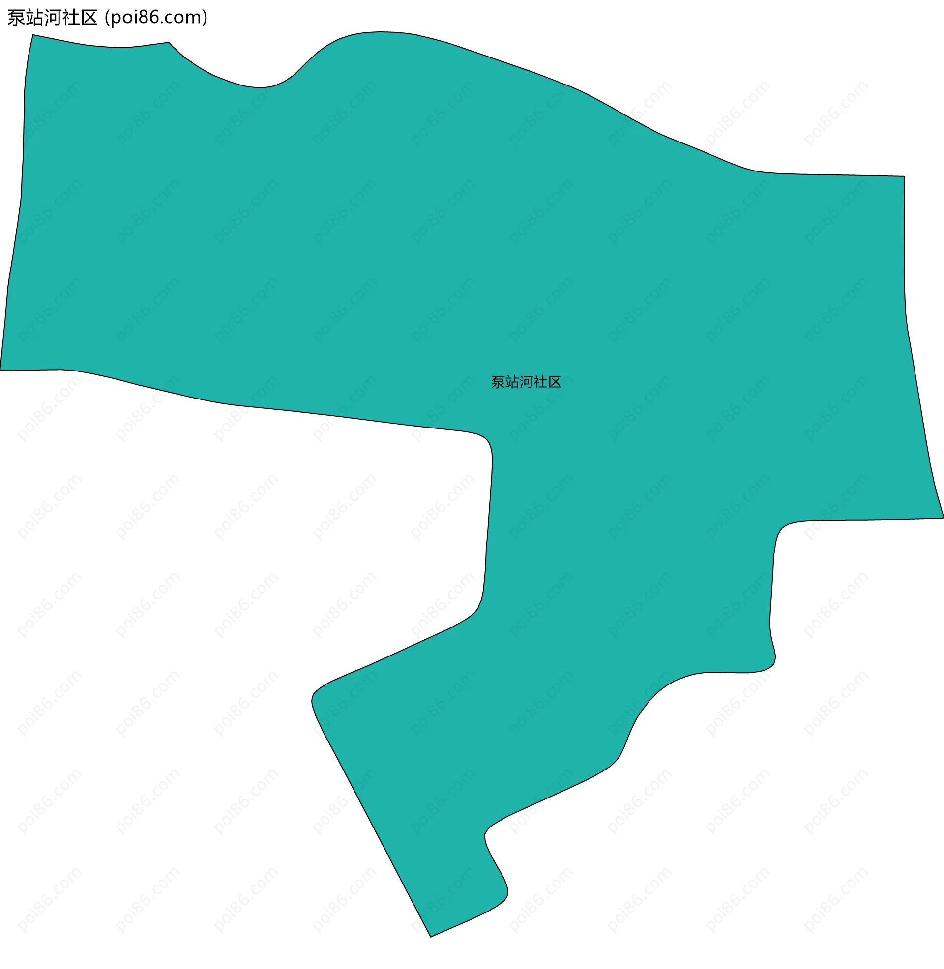 泵站河社区边界地图
