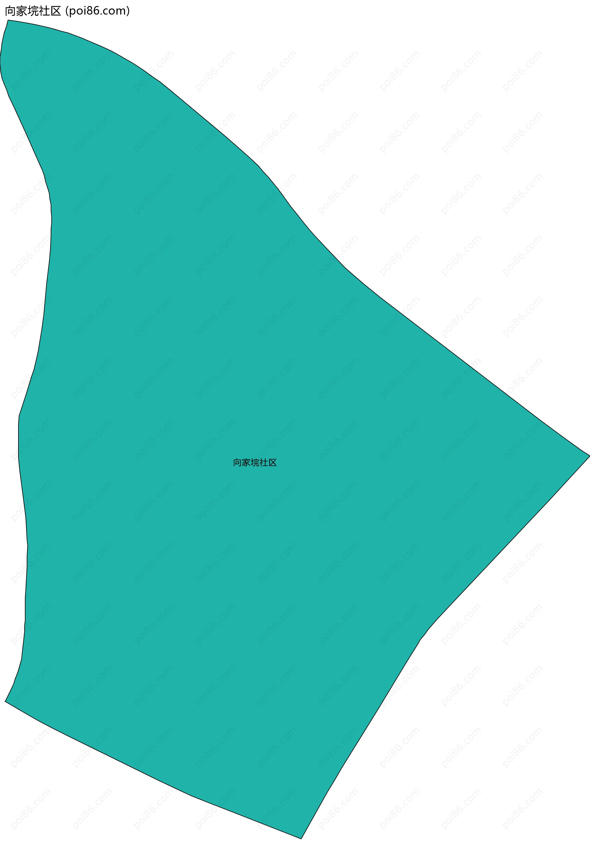 向家垸社区边界地图