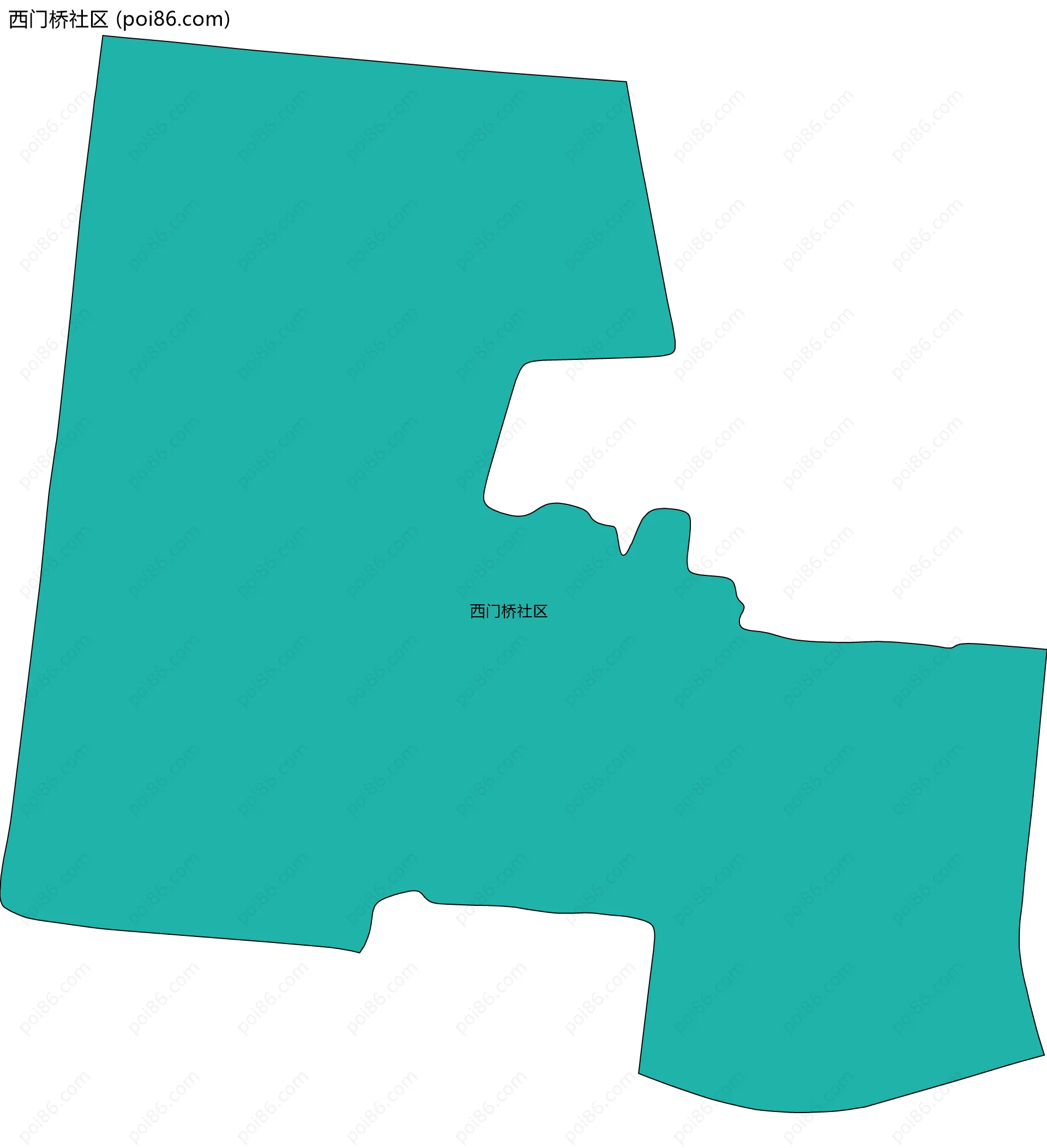 西门桥社区边界地图