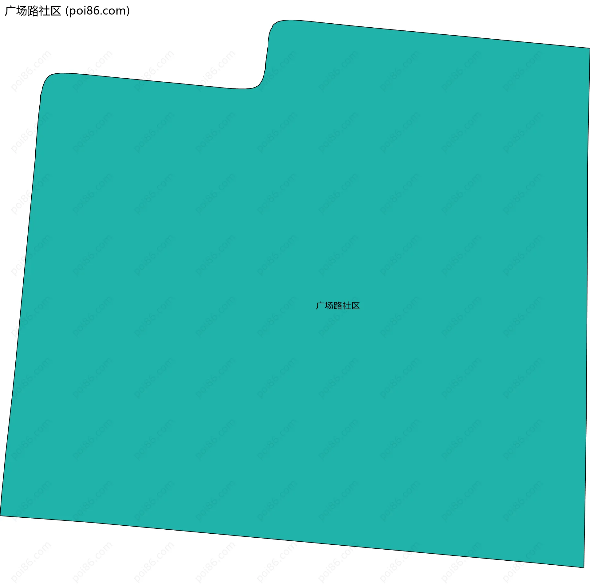 广场路社区边界地图