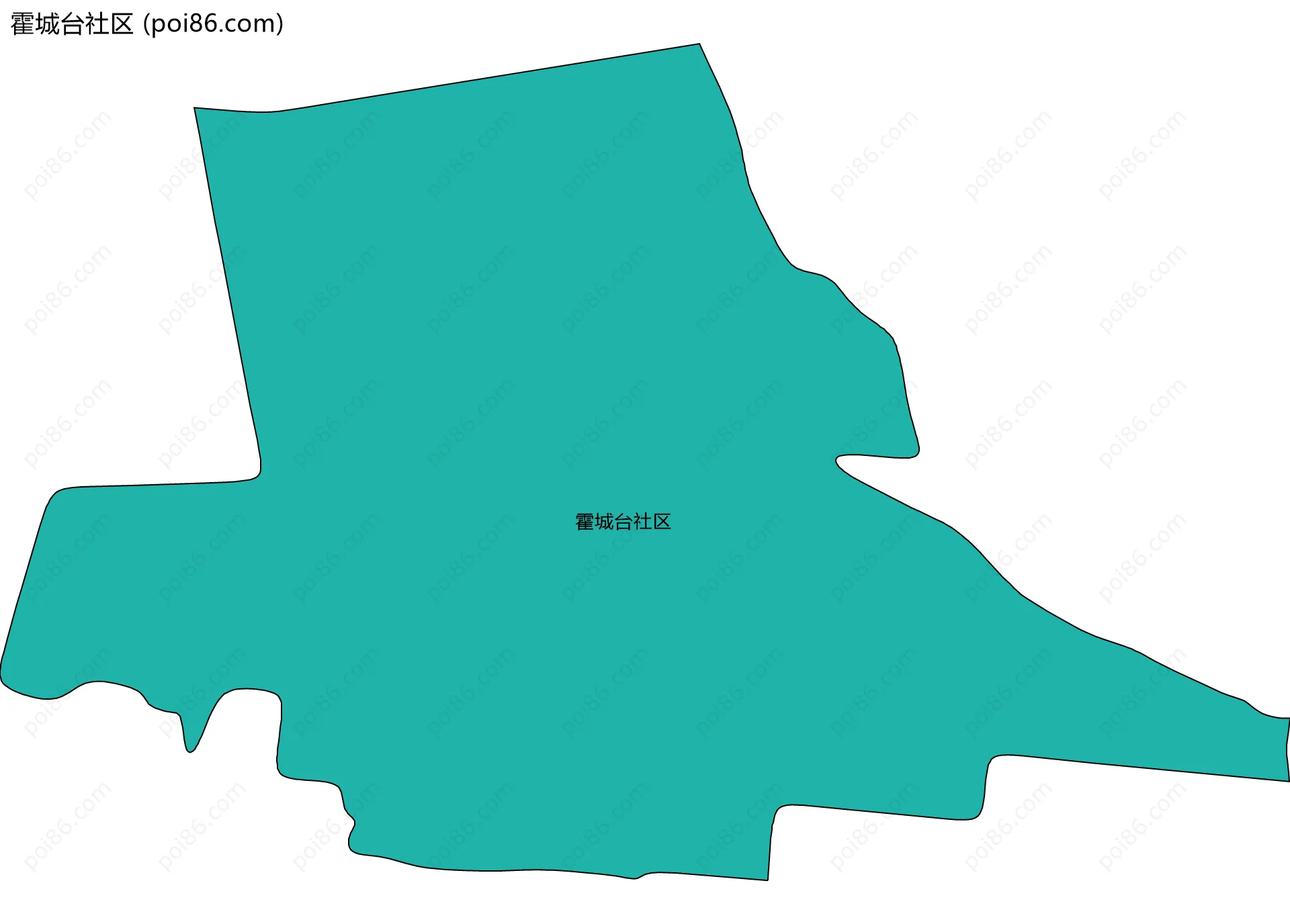 霍城台社区边界地图