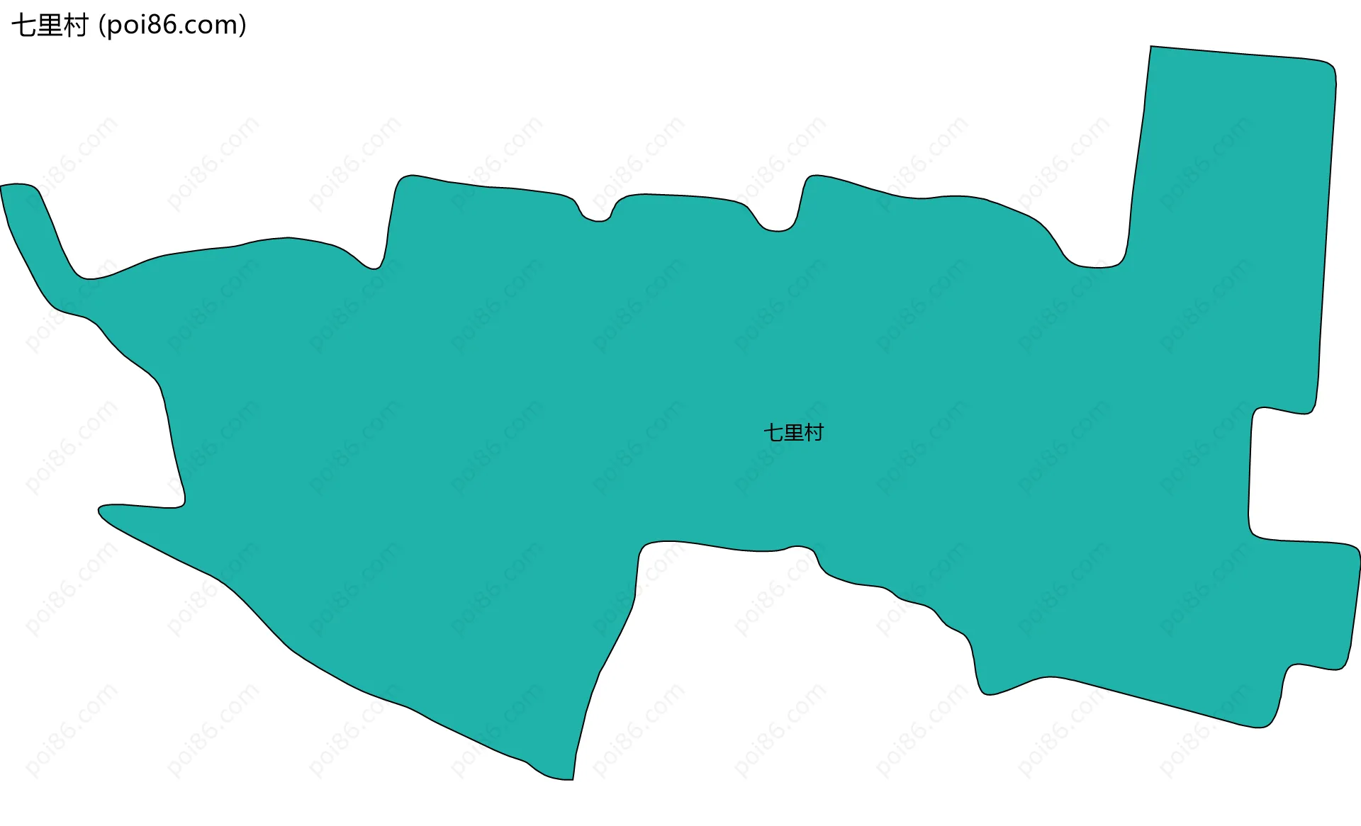 七里村边界地图