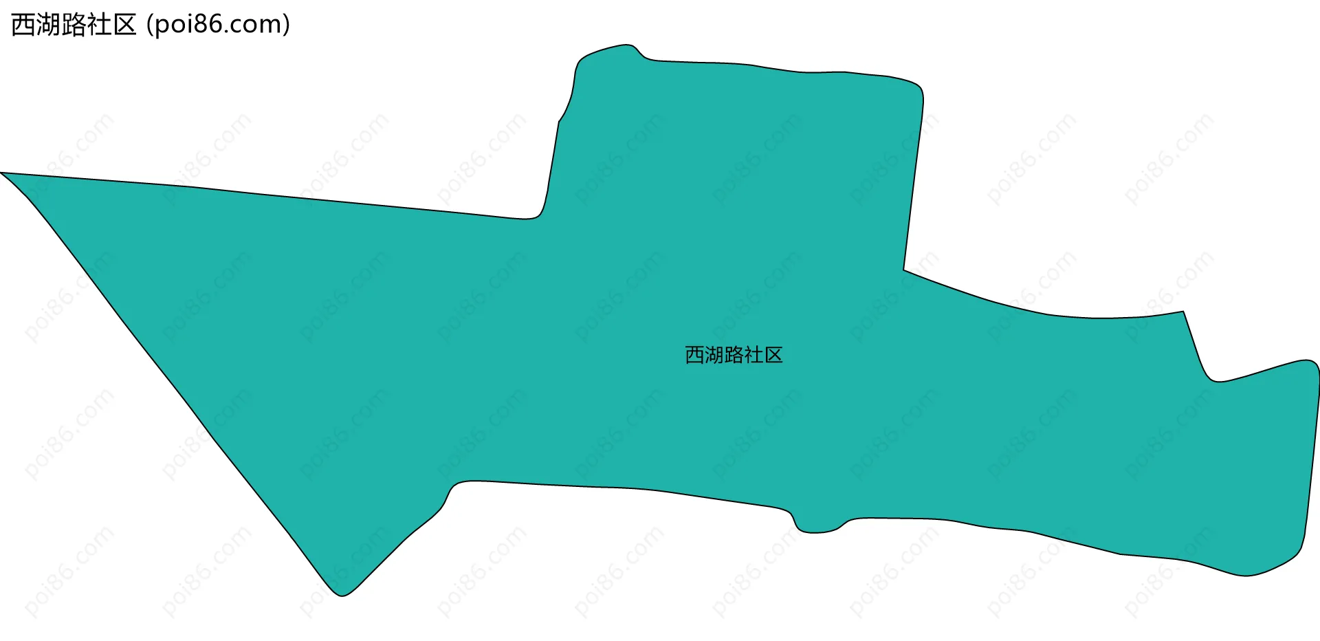 西湖路社区边界地图