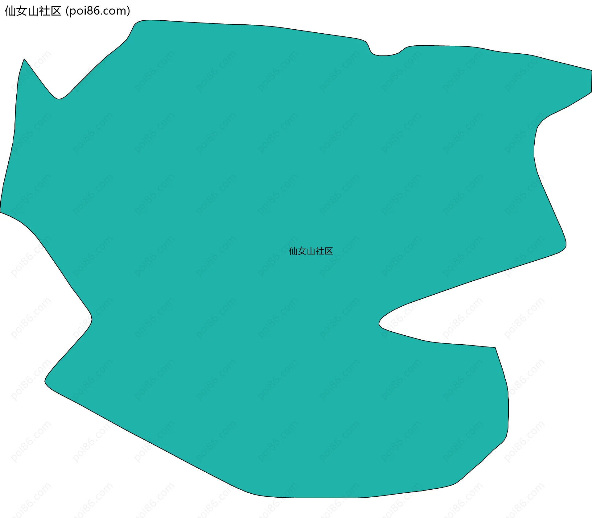 仙女山社区边界地图