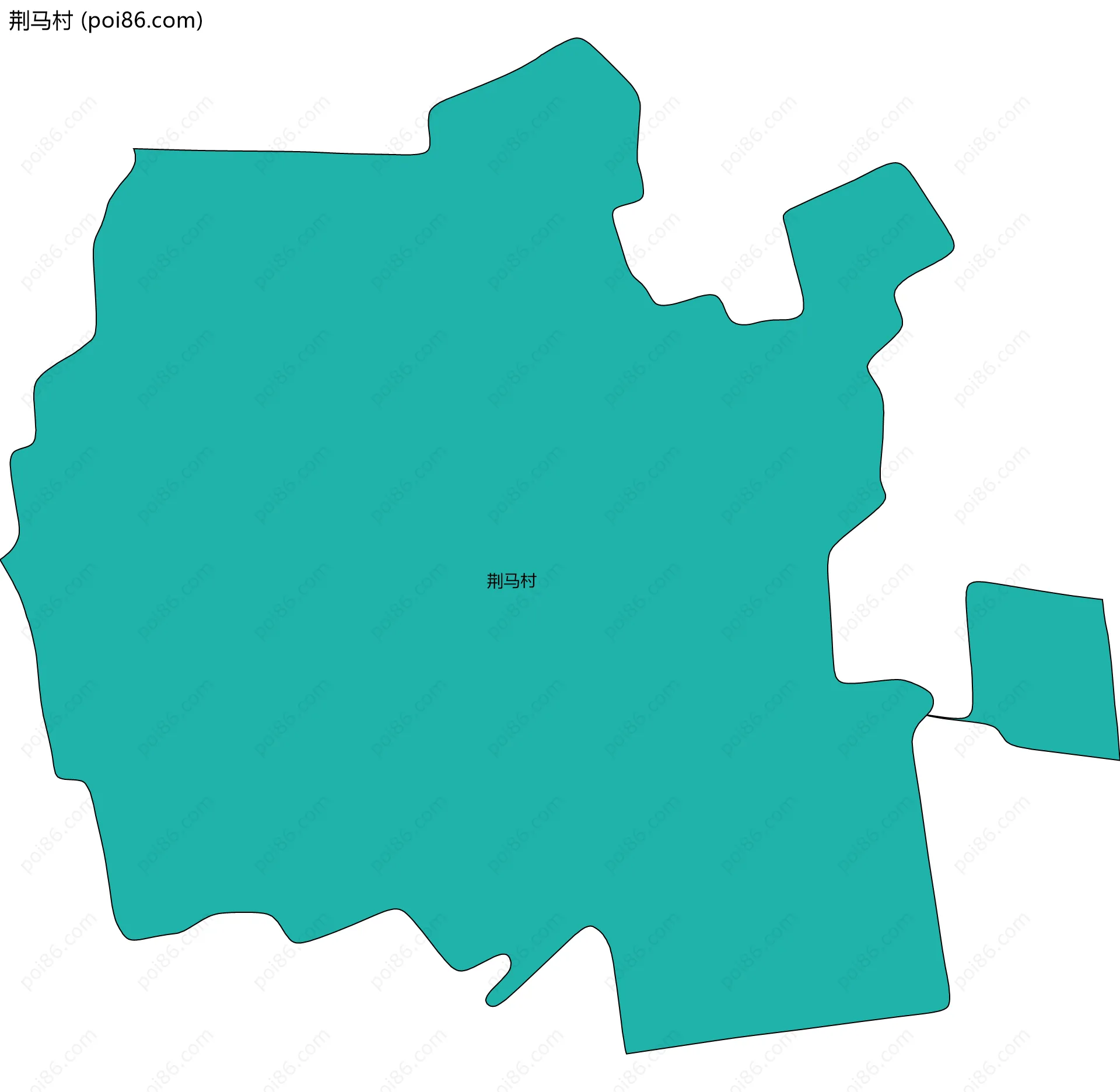 荆马村边界地图