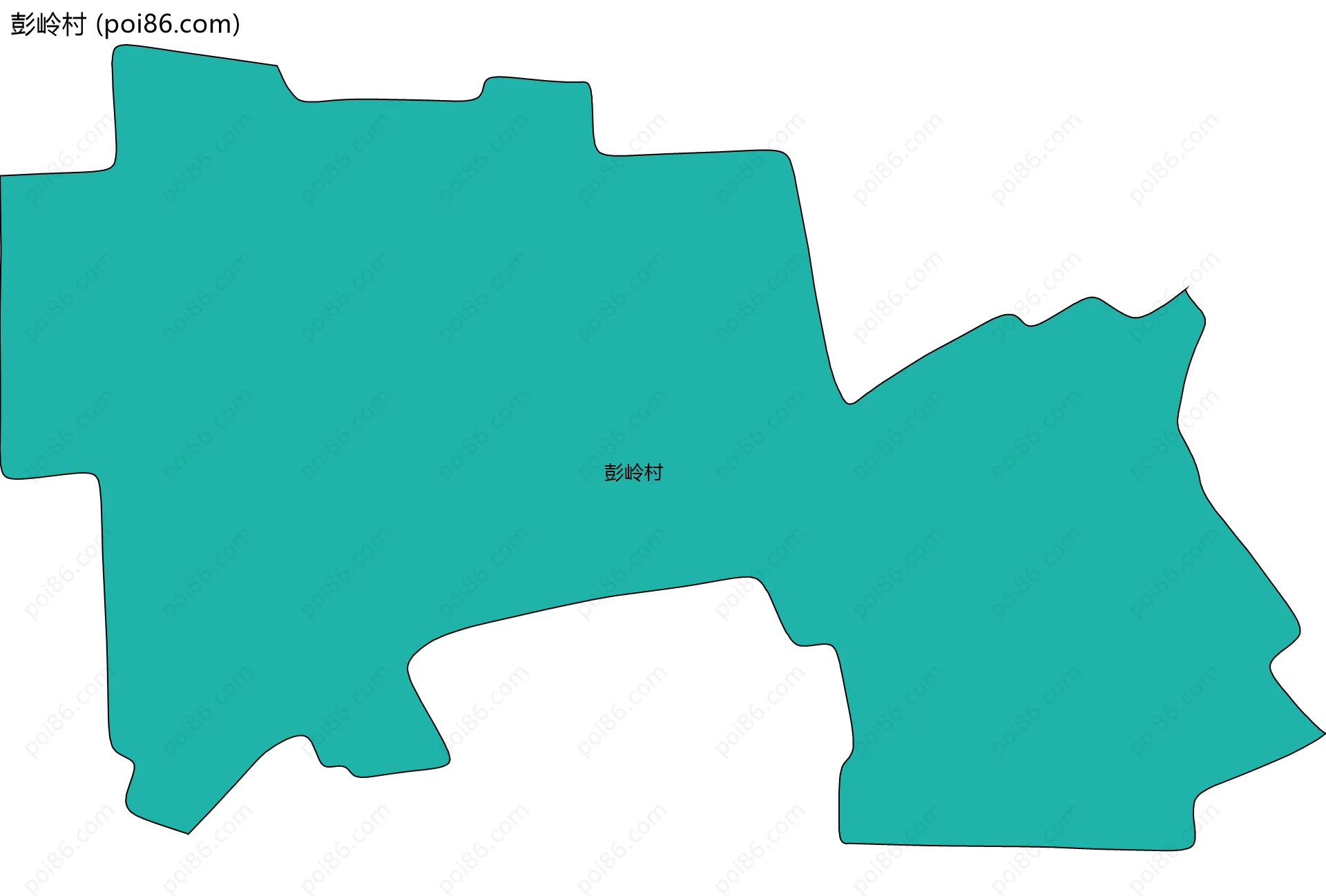 彭岭村边界地图