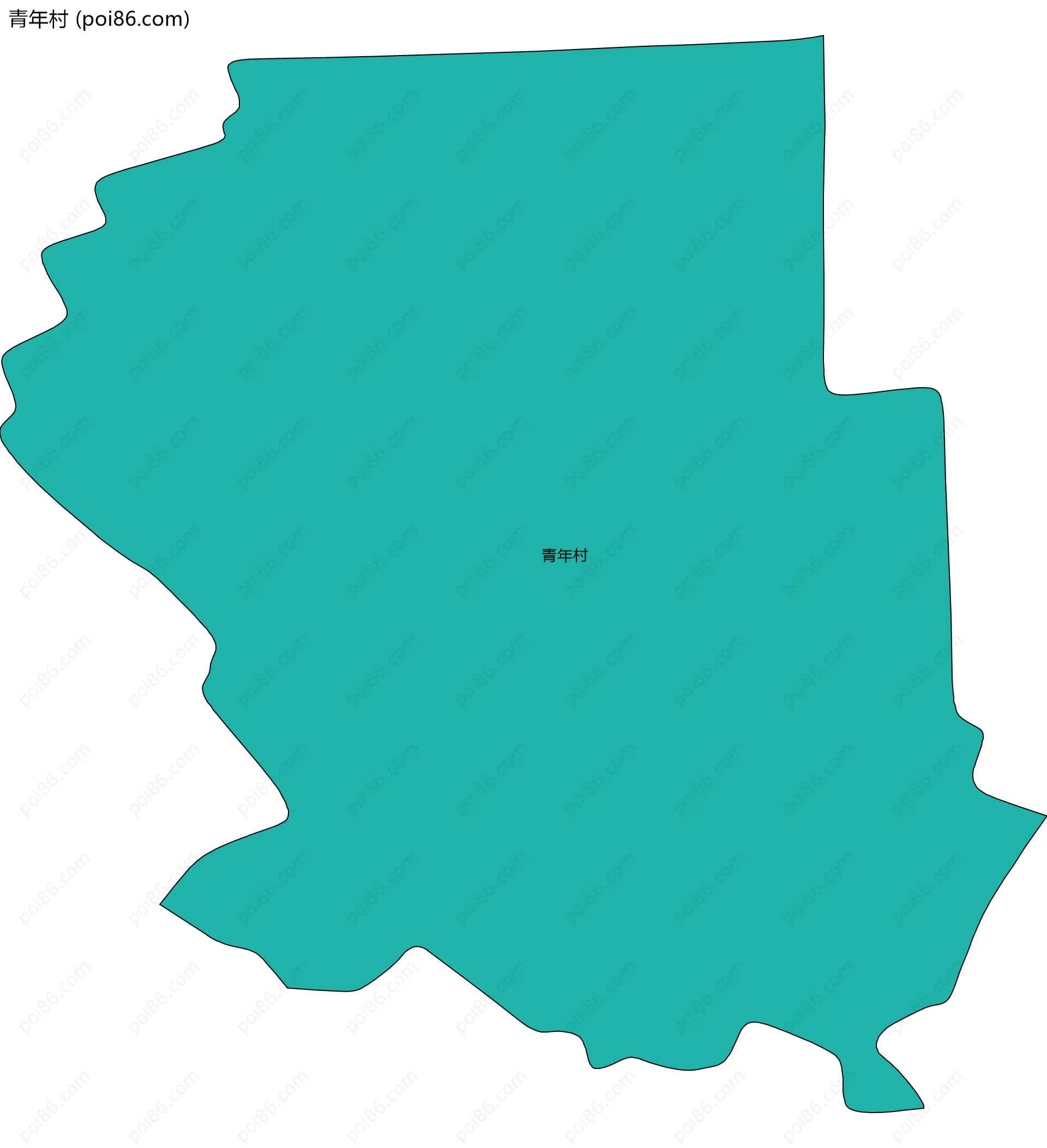 青年村边界地图
