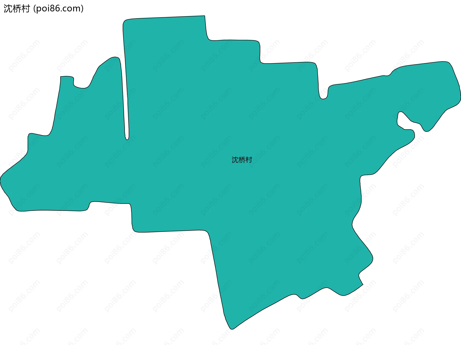 沈桥村边界地图