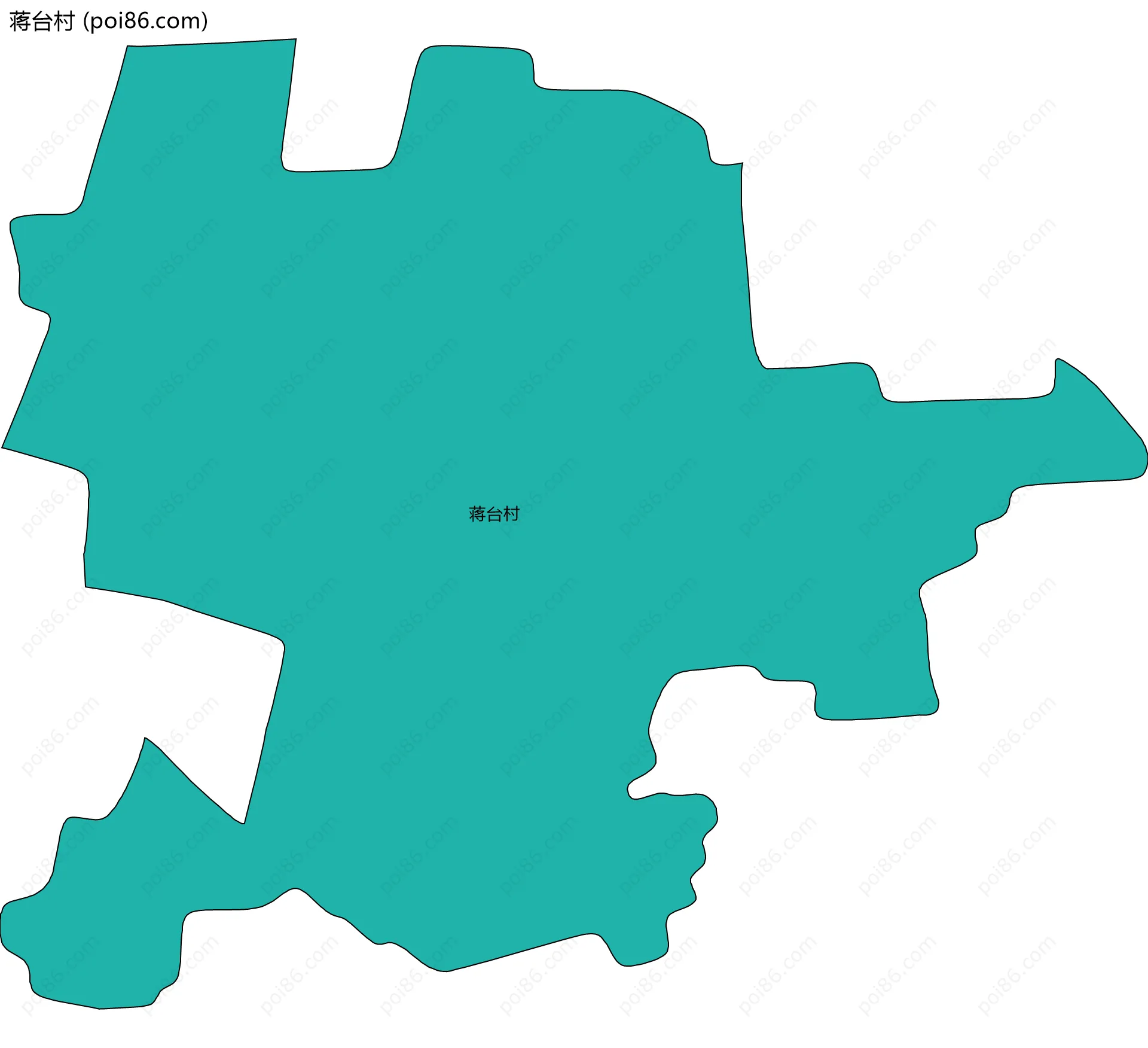 蒋台村边界地图