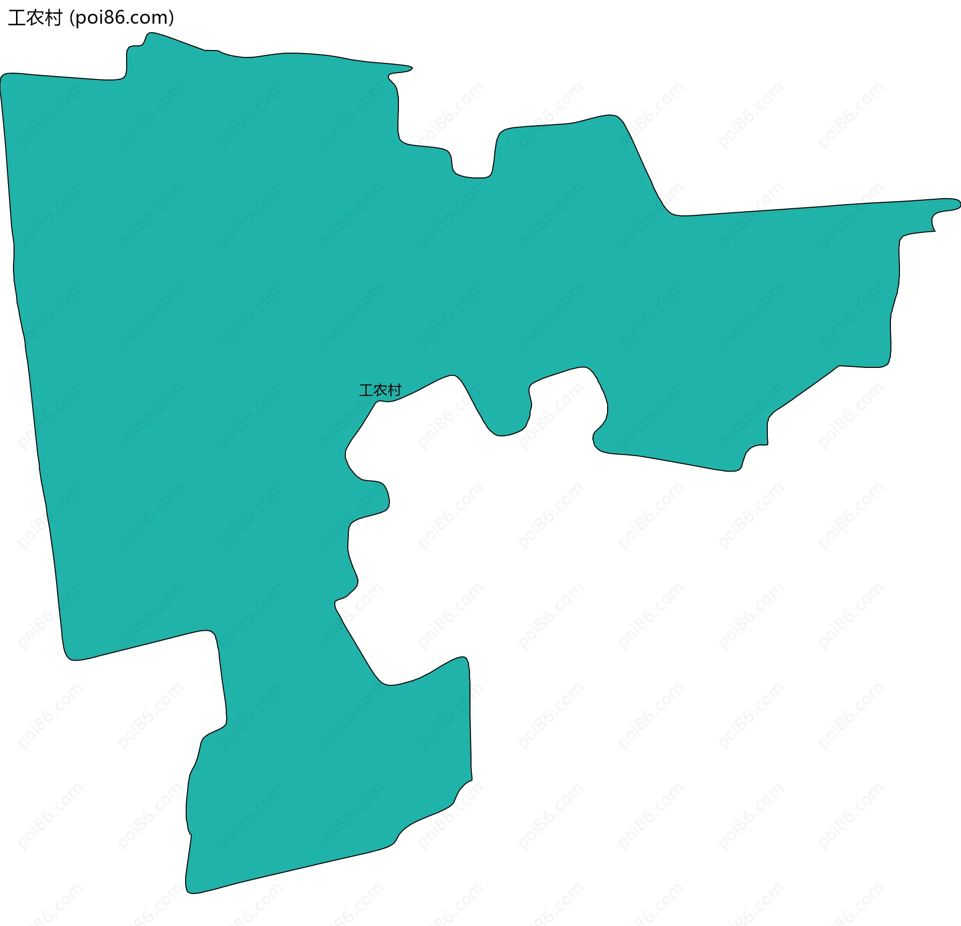 工农村边界地图