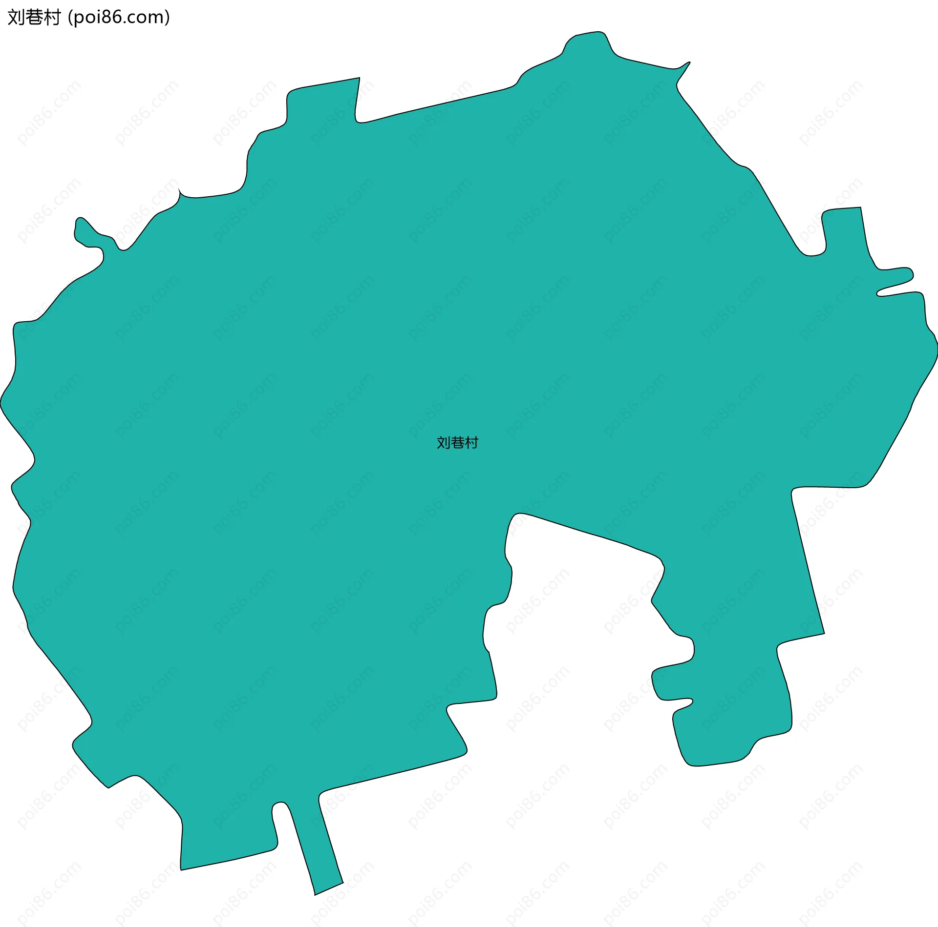 刘巷村边界地图