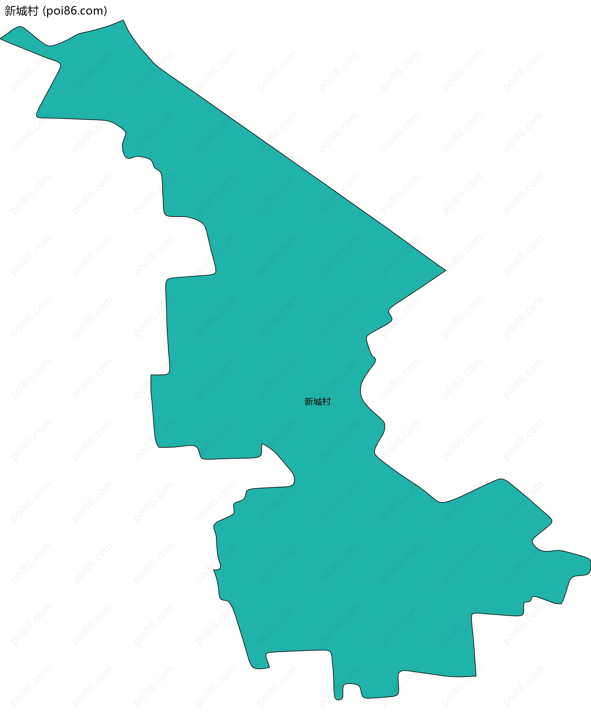 新城村边界地图