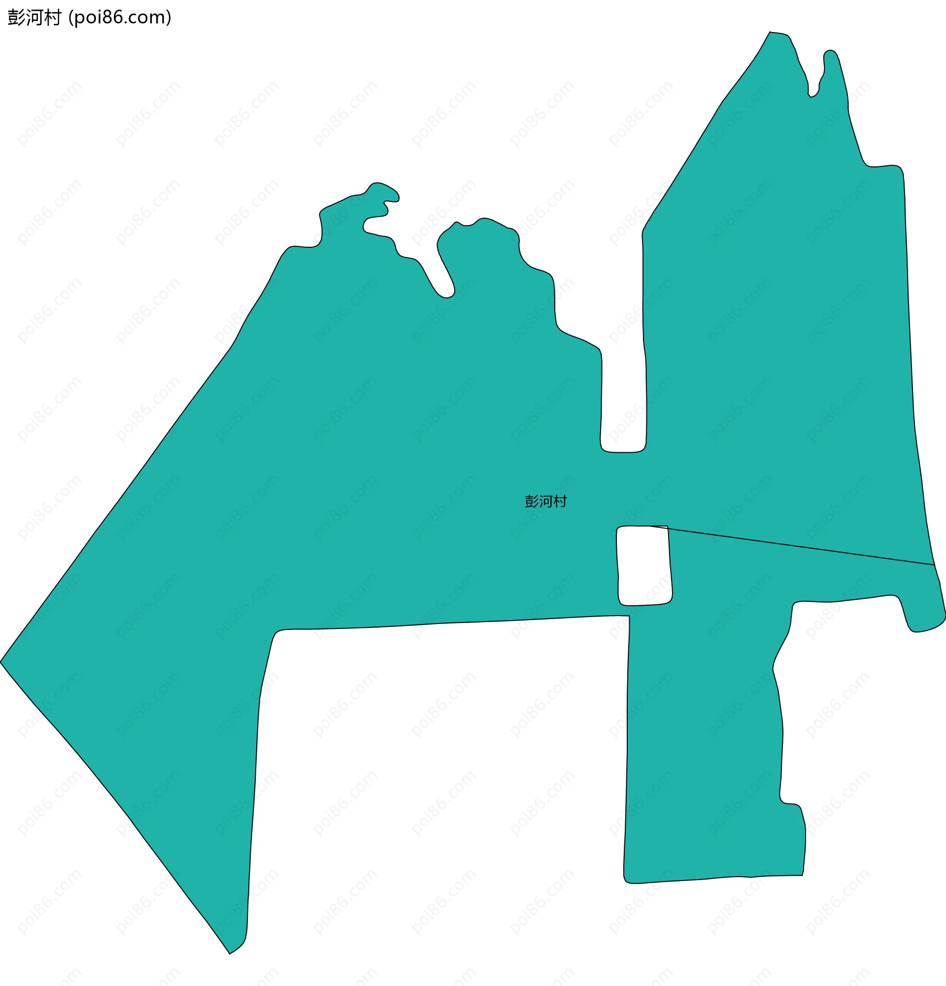 彭河村边界地图