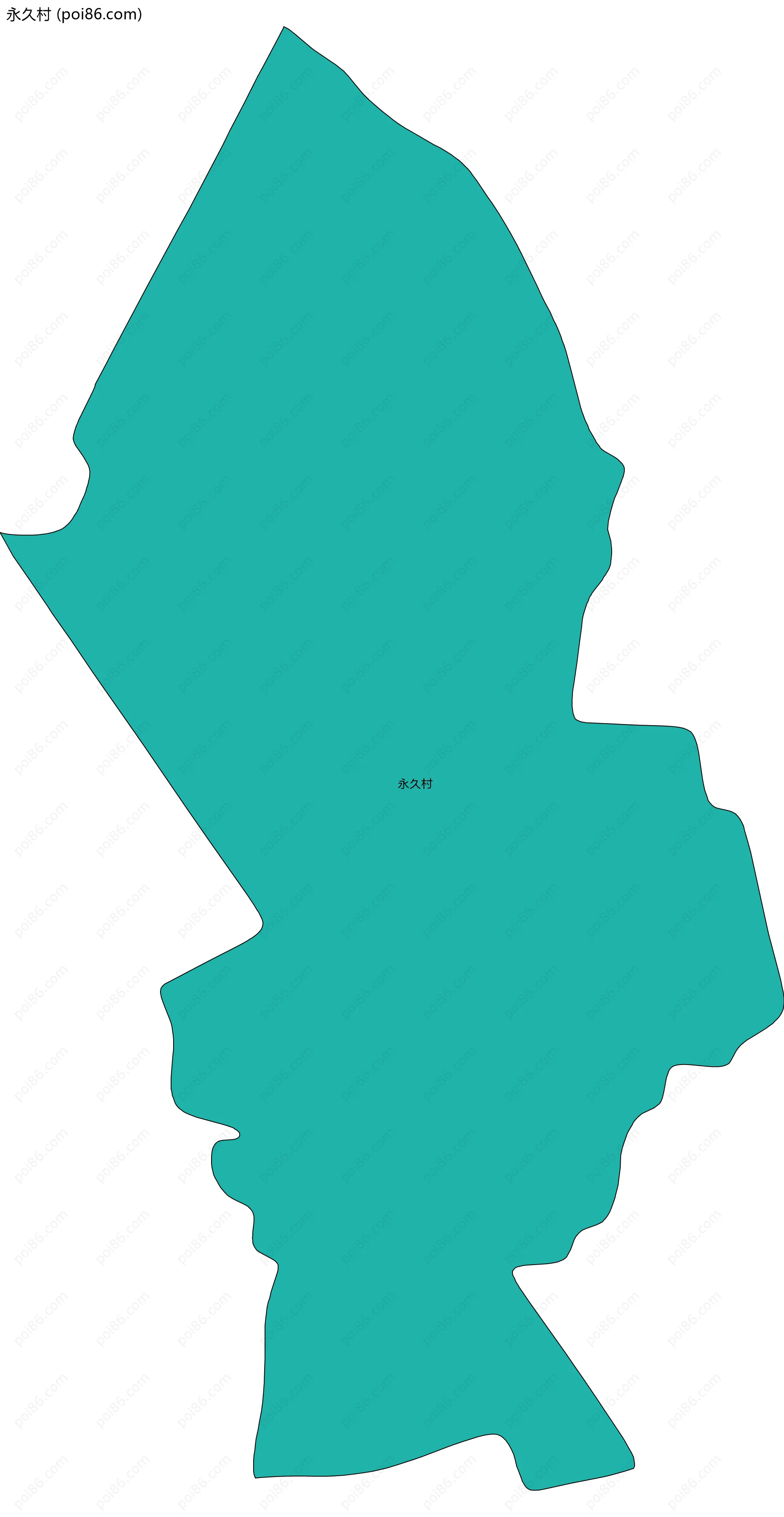 永久村边界地图