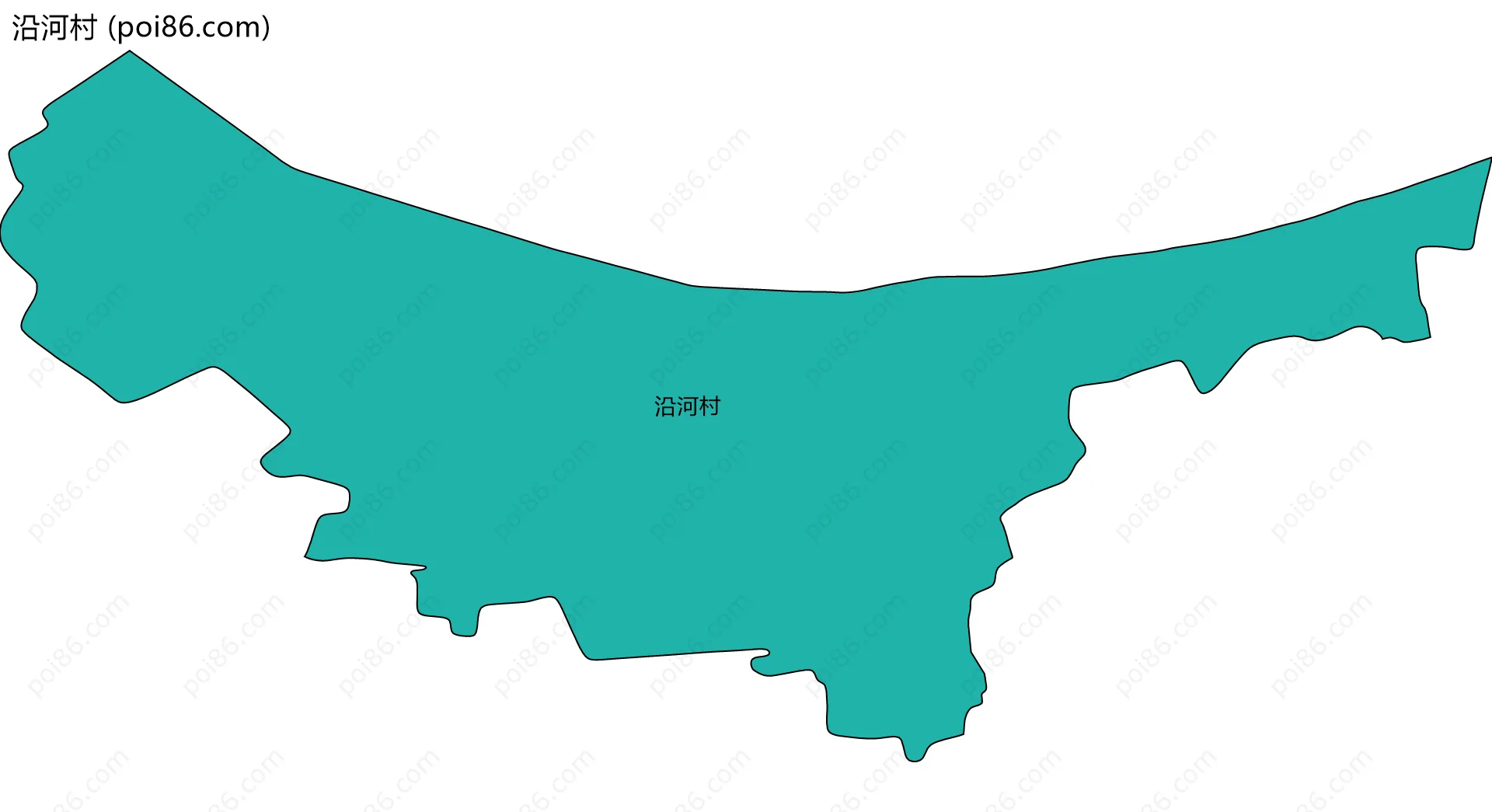 沿河村边界地图