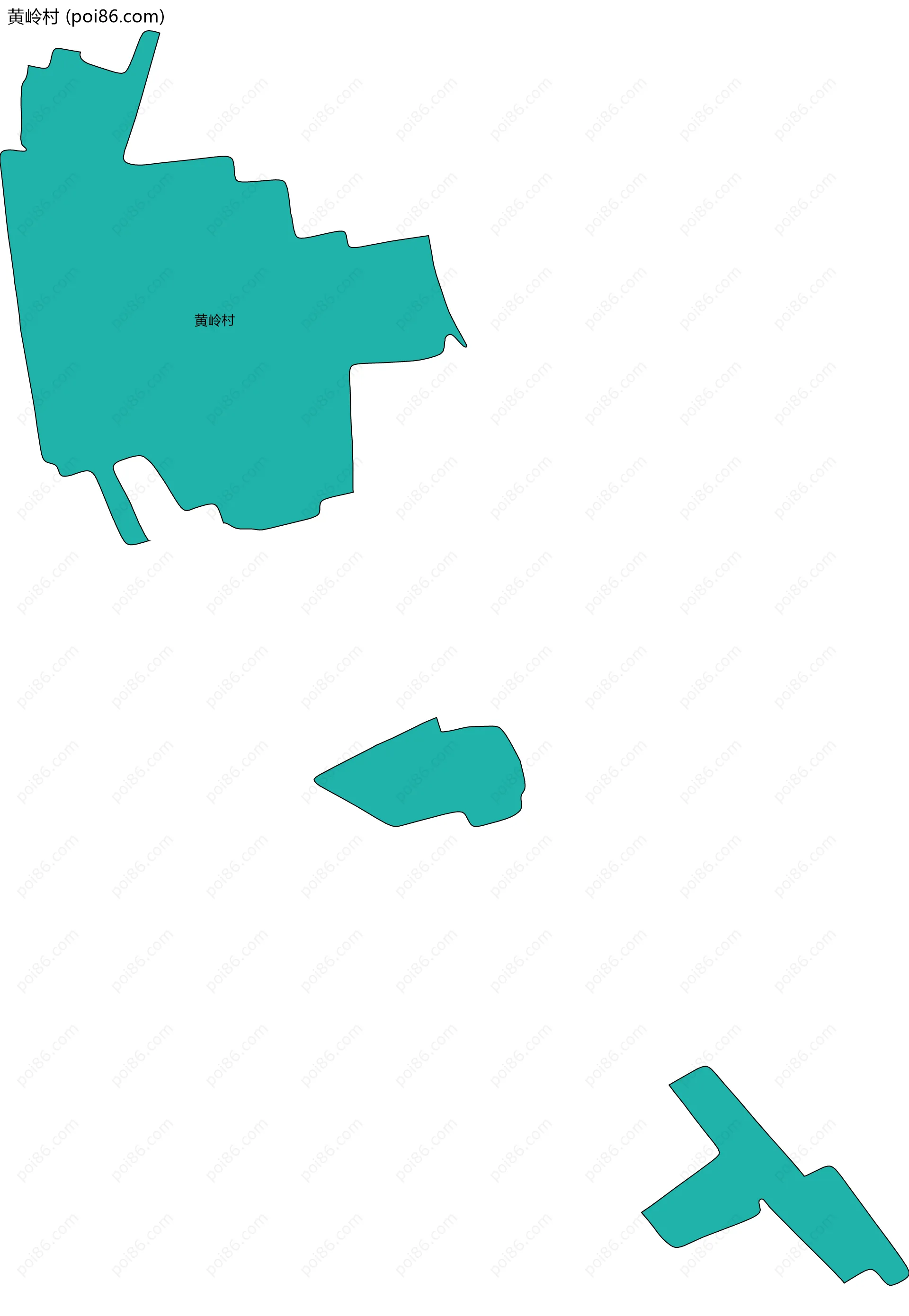 黄岭村边界地图