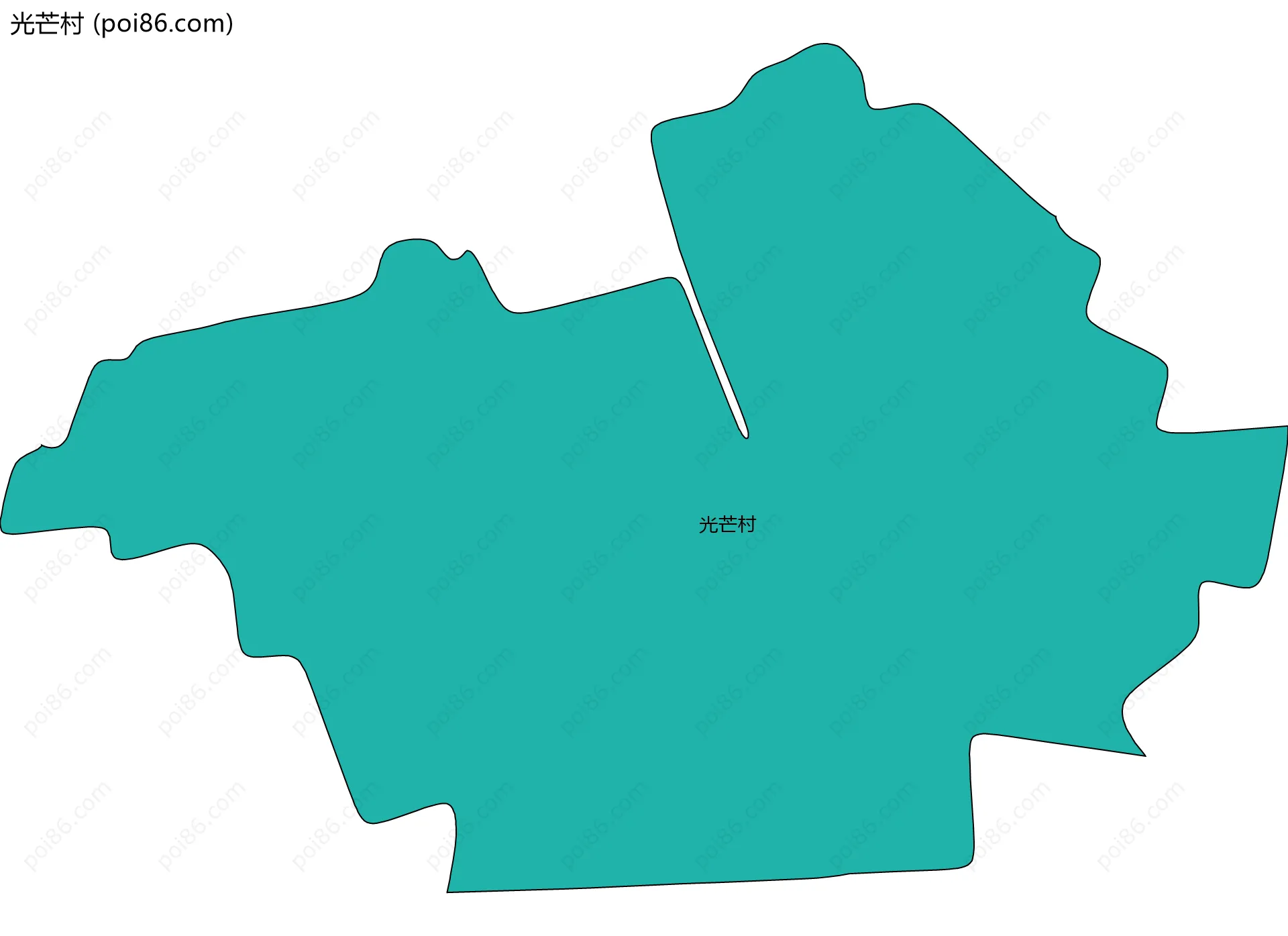 光芒村边界地图