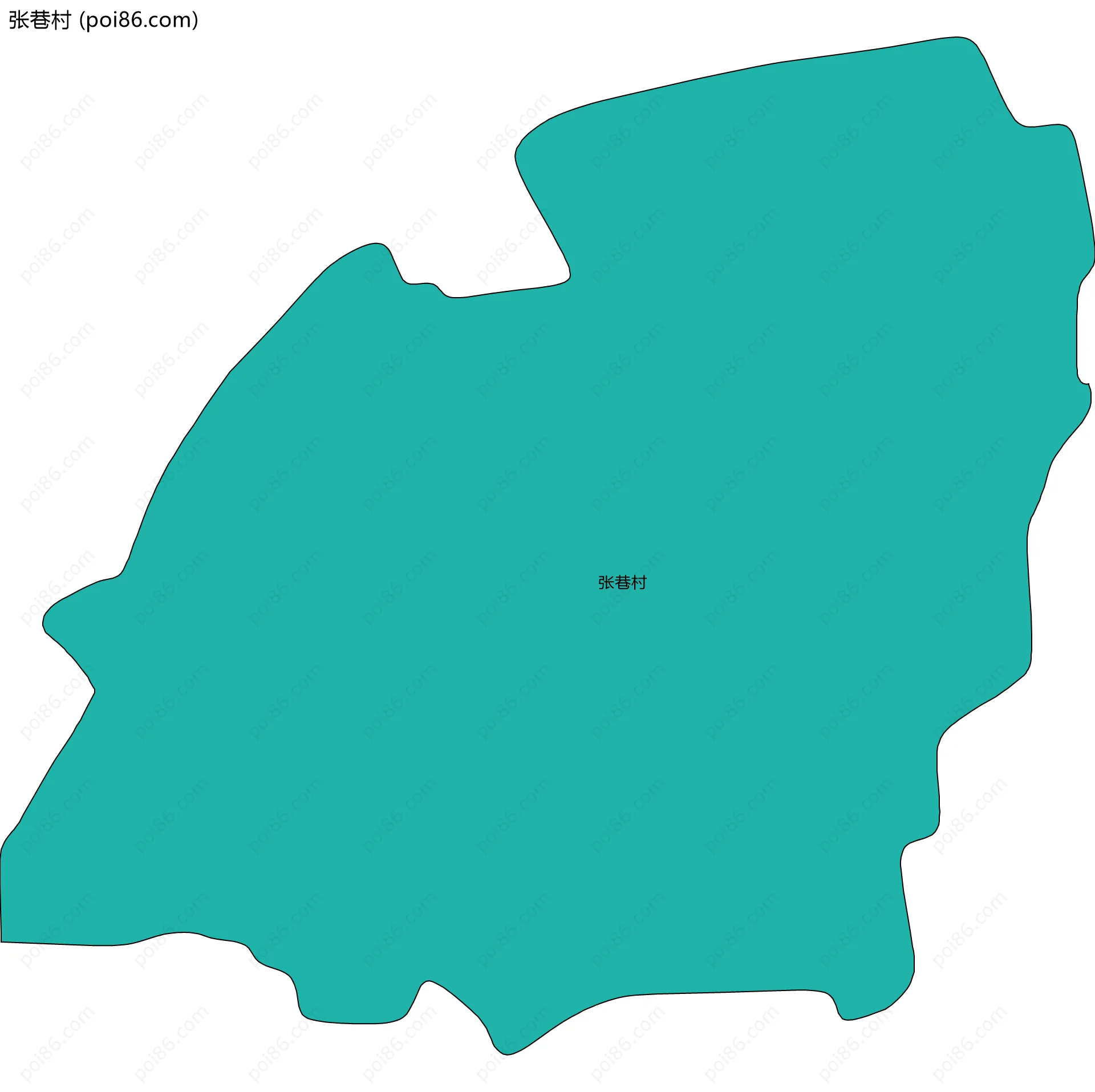 张巷村边界地图