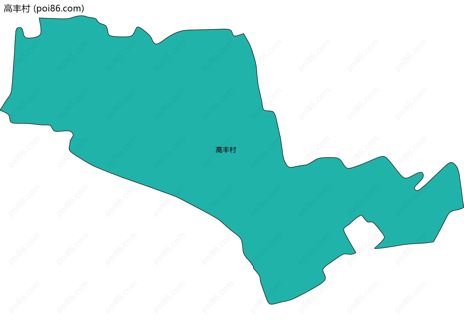 高丰村边界地图