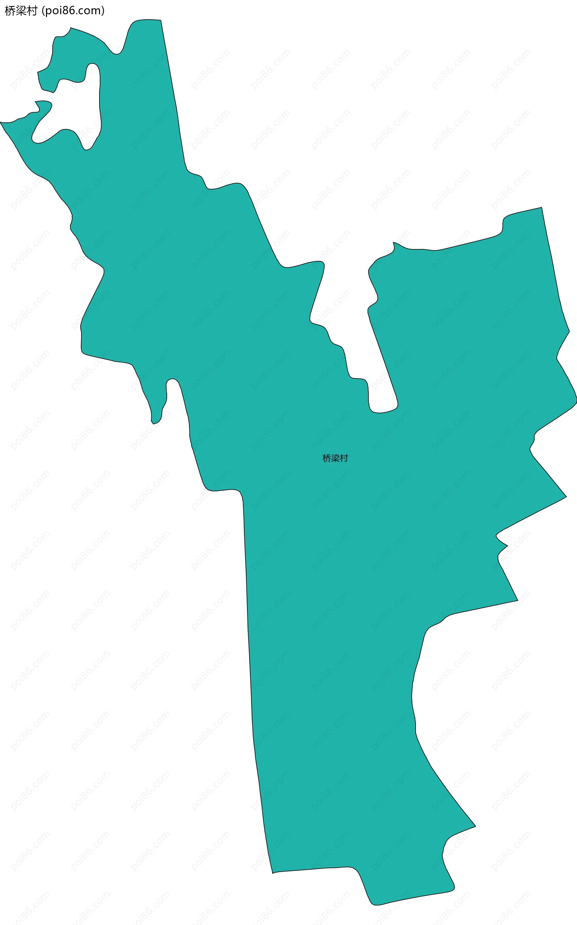 桥梁村边界地图