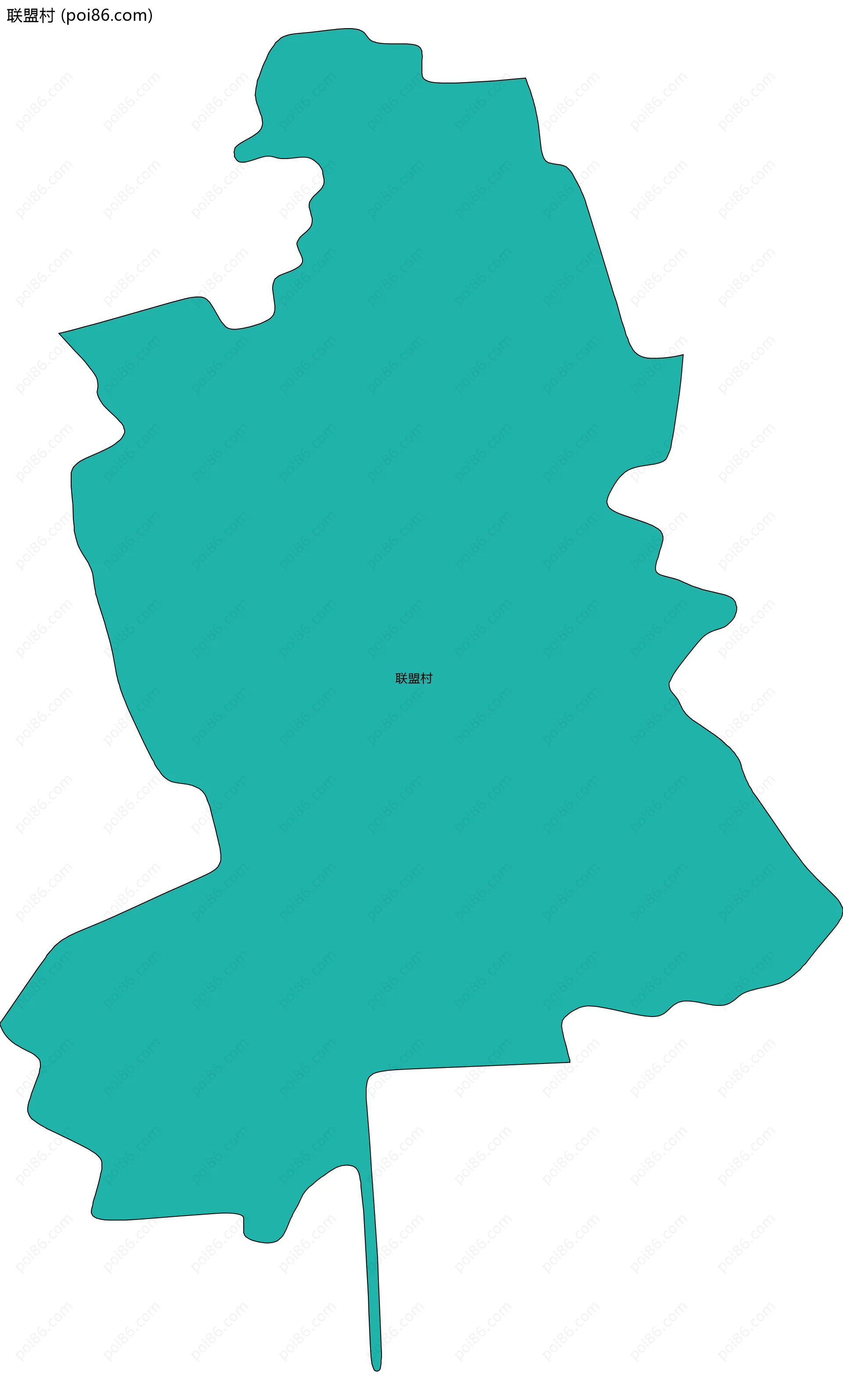 联盟村边界地图