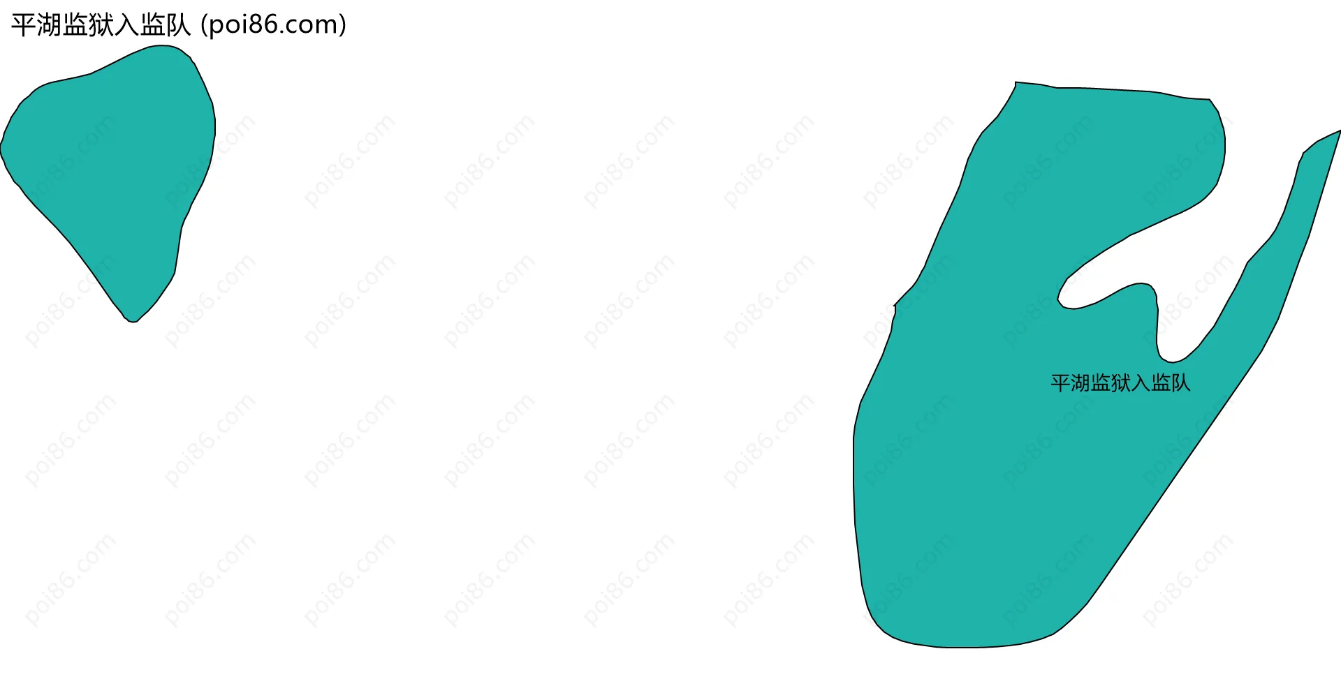平湖监狱入监队边界地图