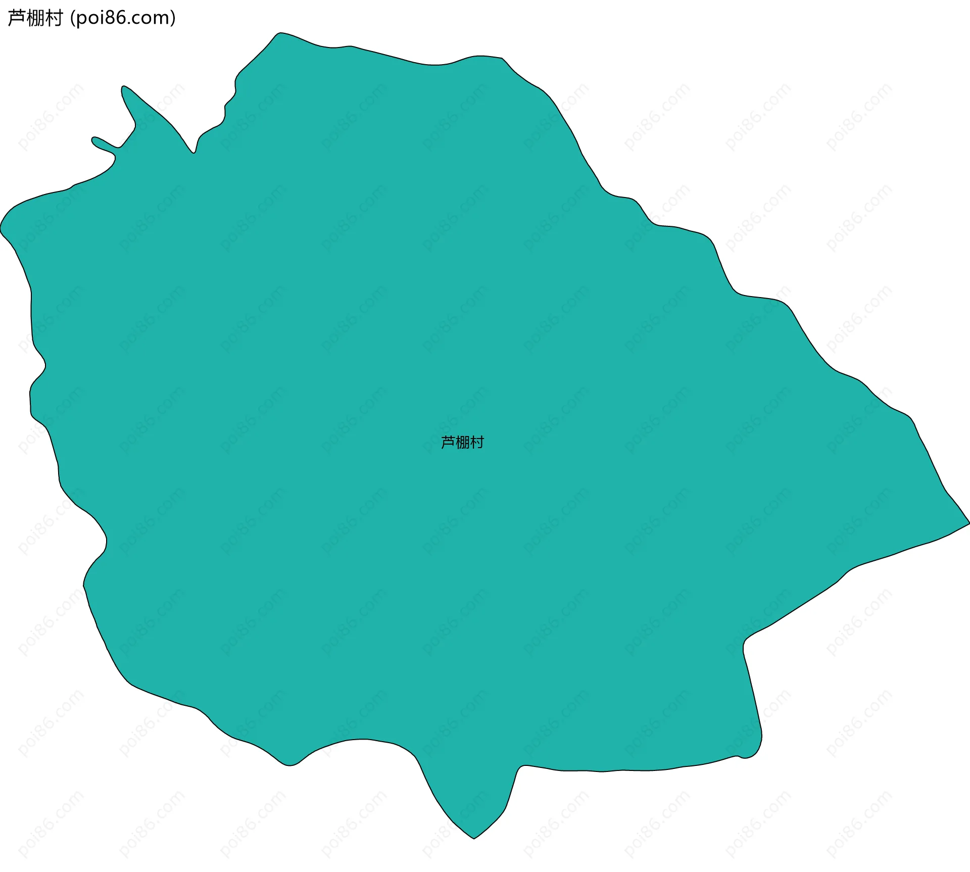 芦棚村边界地图