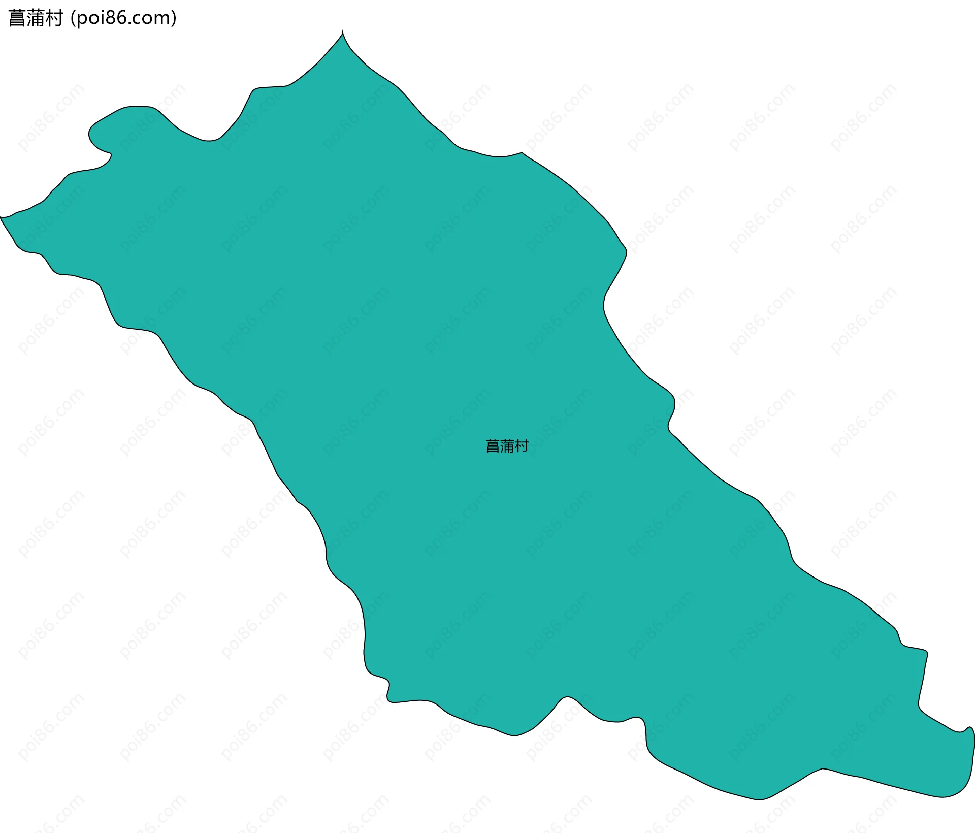 菖蒲村边界地图