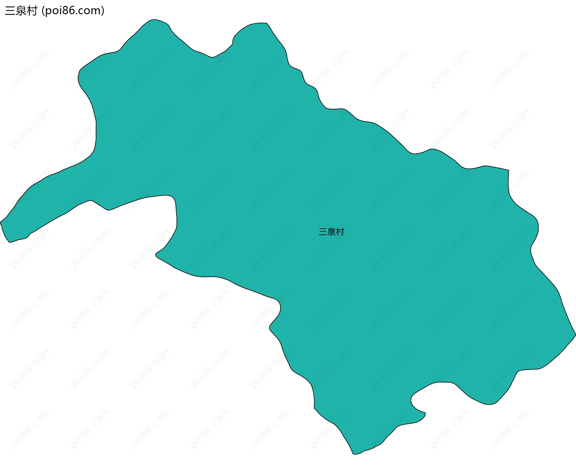 三泉村边界地图