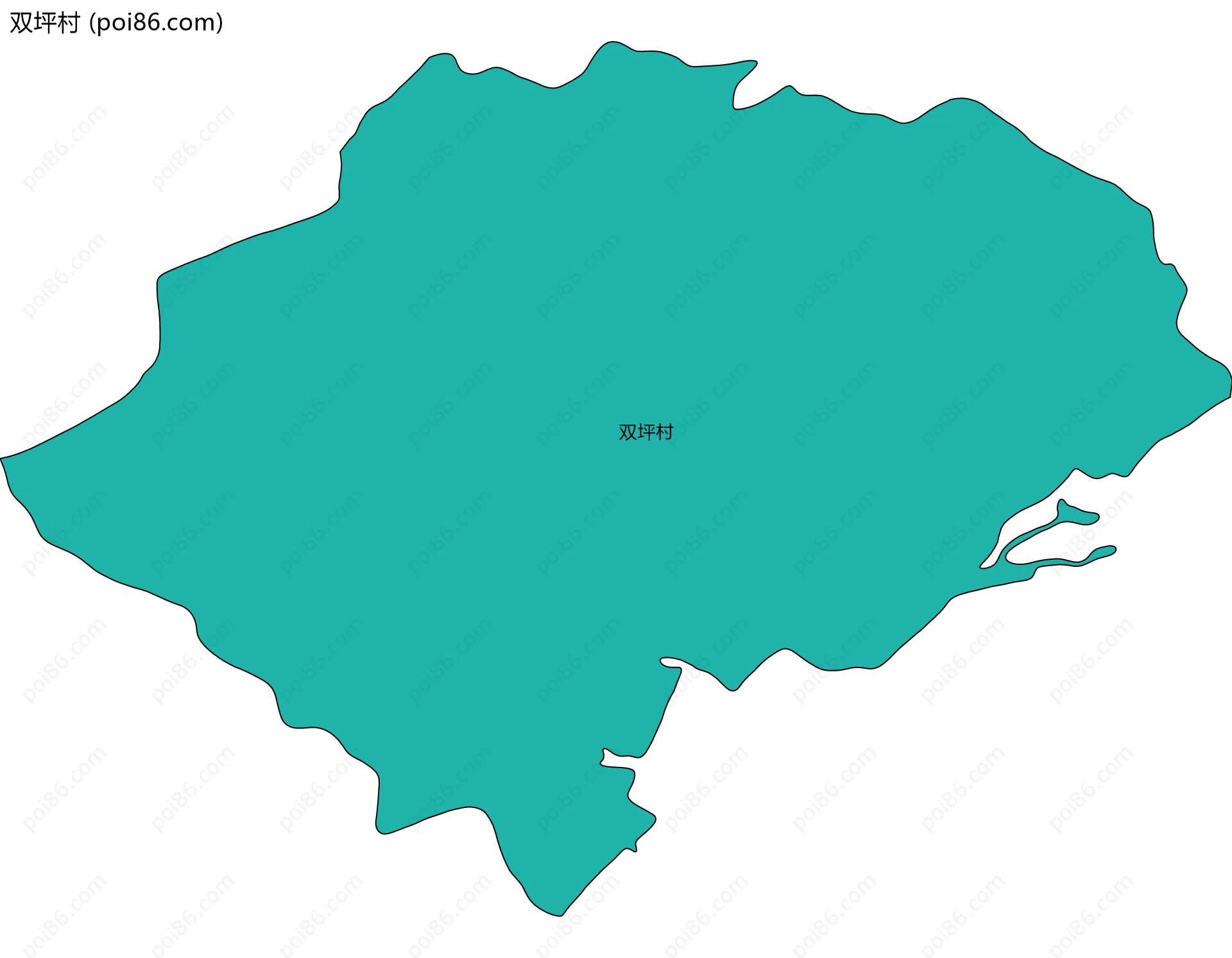 双坪村边界地图