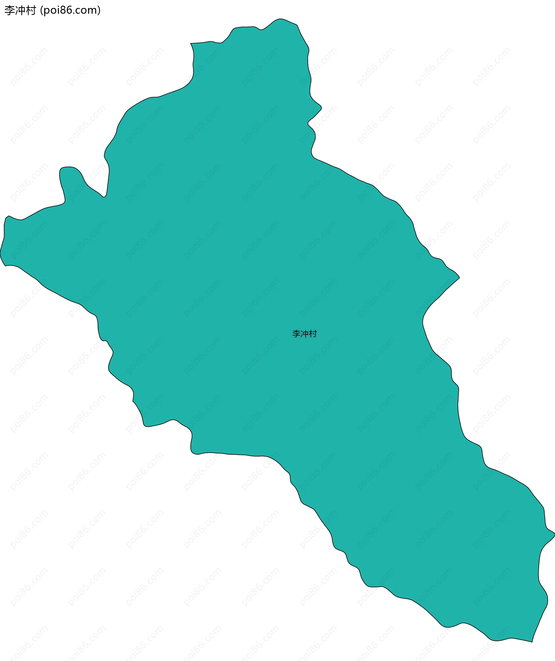 李冲村边界地图