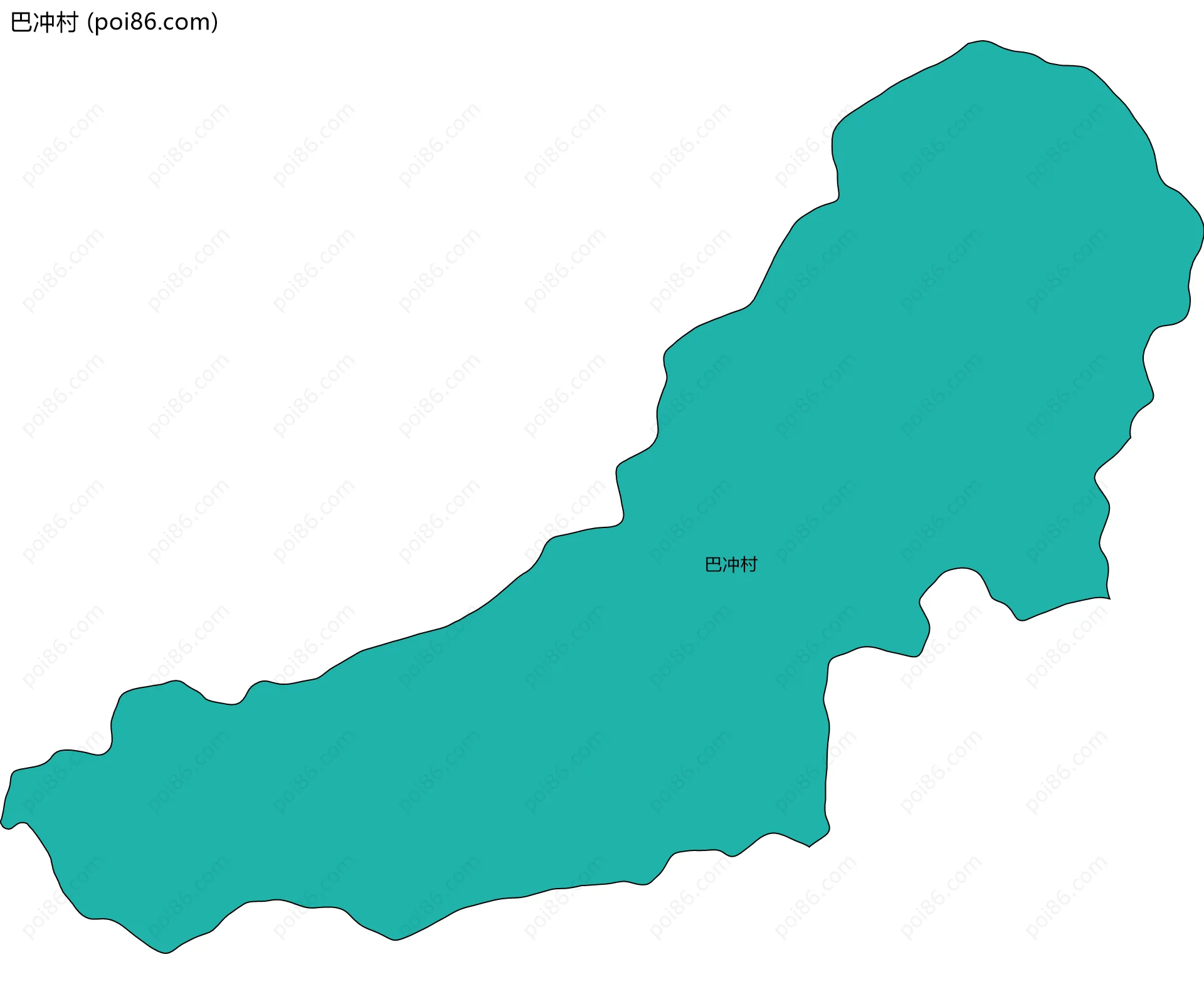 巴冲村边界地图