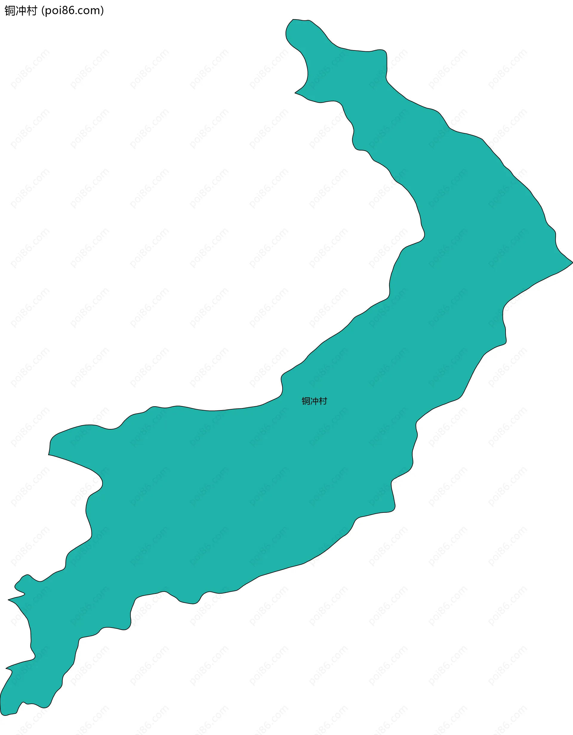 铜冲村边界地图