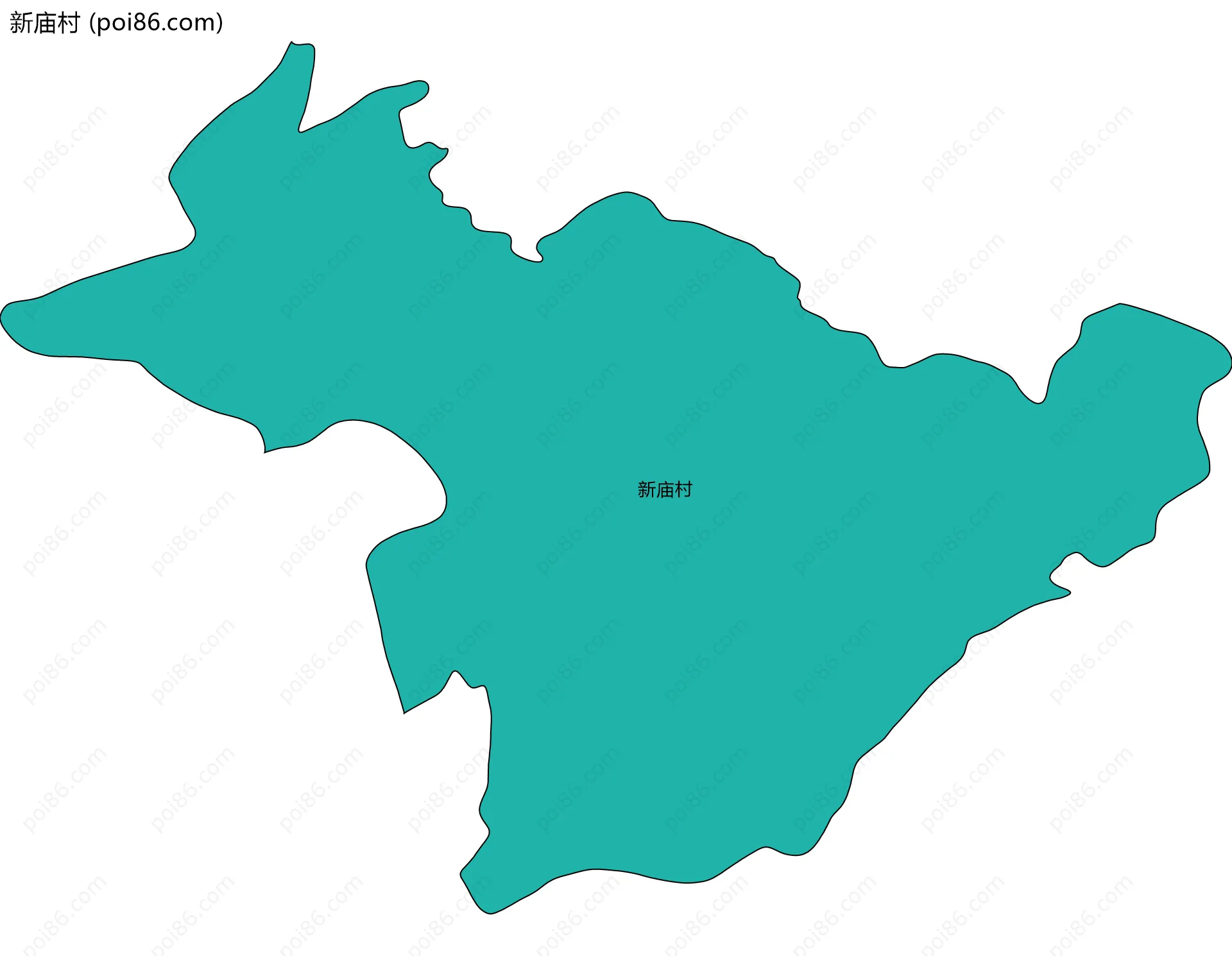 新庙村边界地图