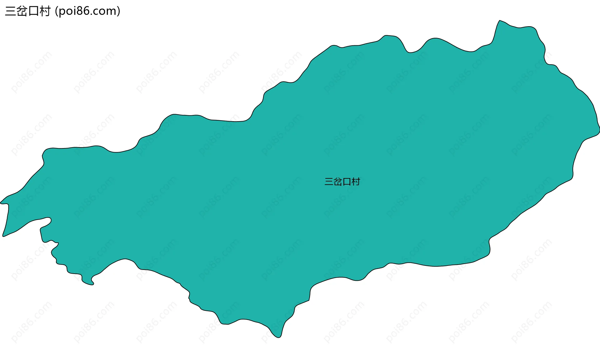 三岔口村边界地图