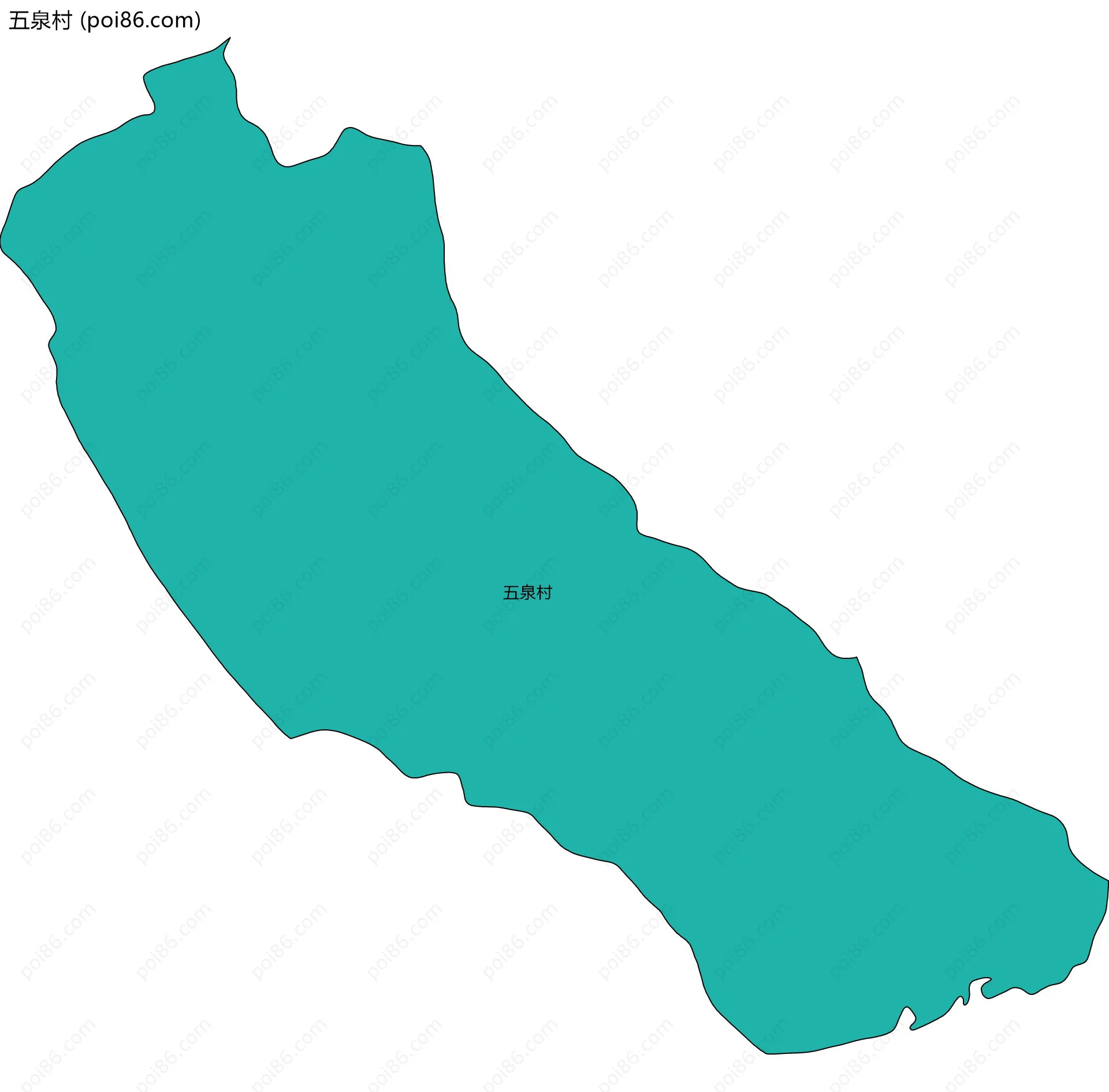 五泉村边界地图