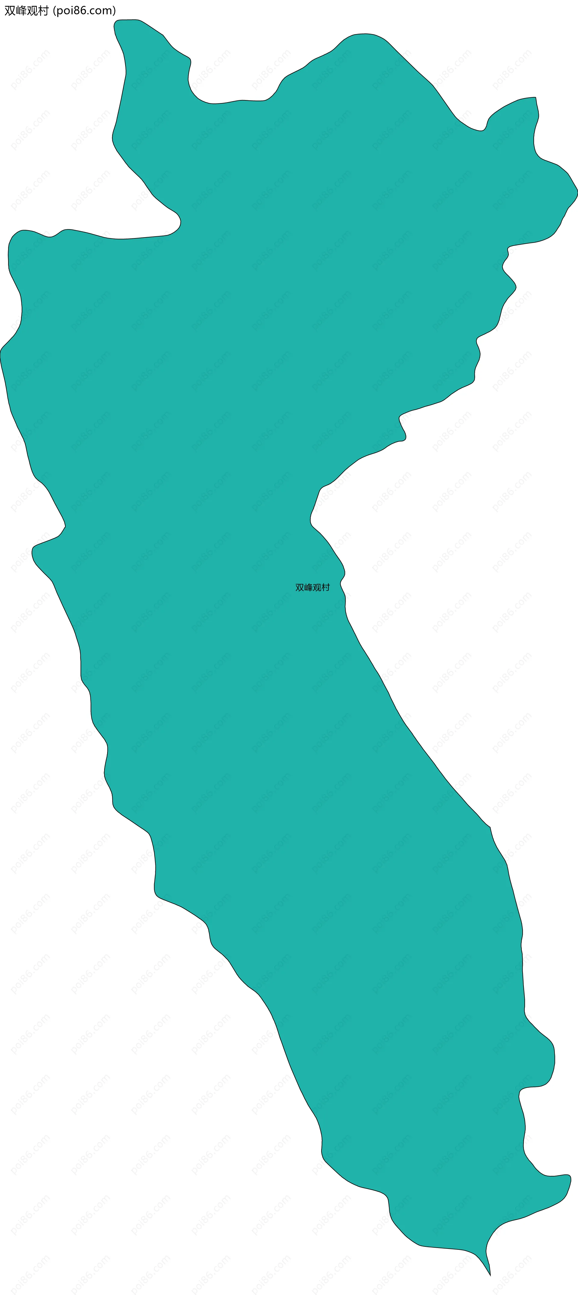 双峰观村边界地图