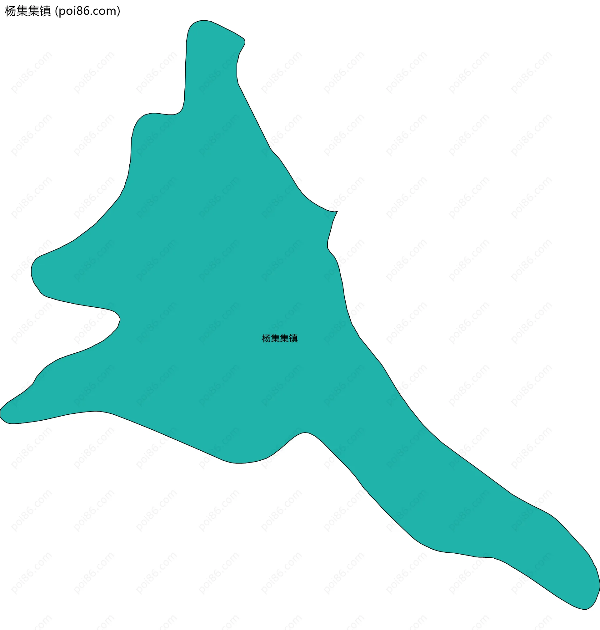 杨集集镇边界地图