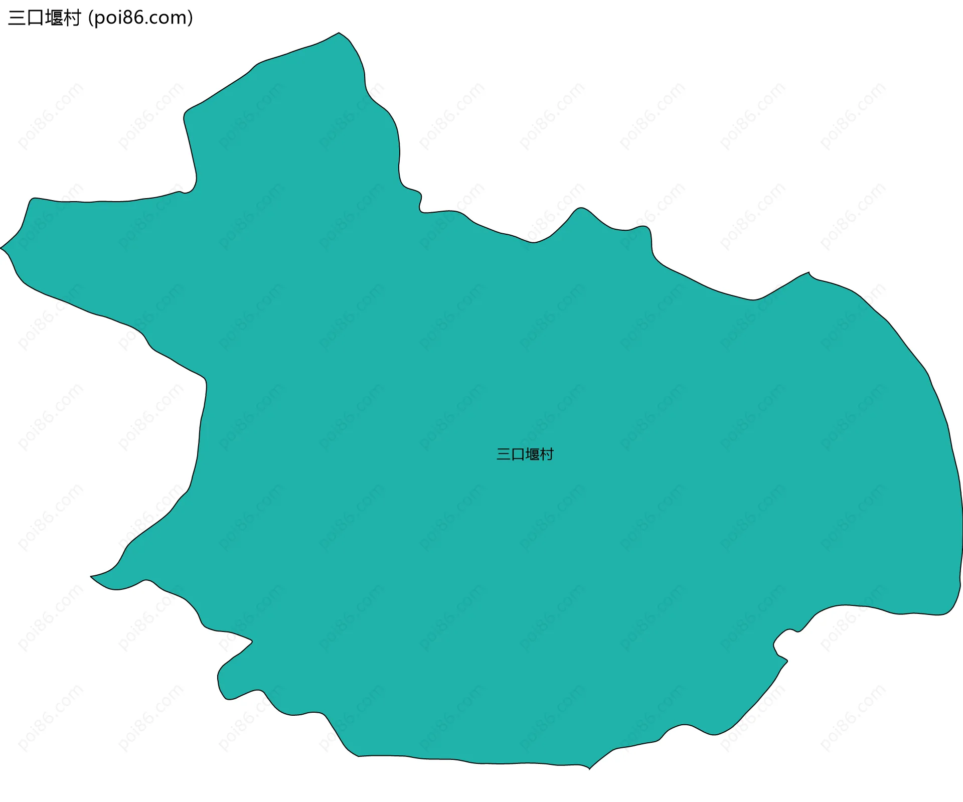 三口堰村边界地图