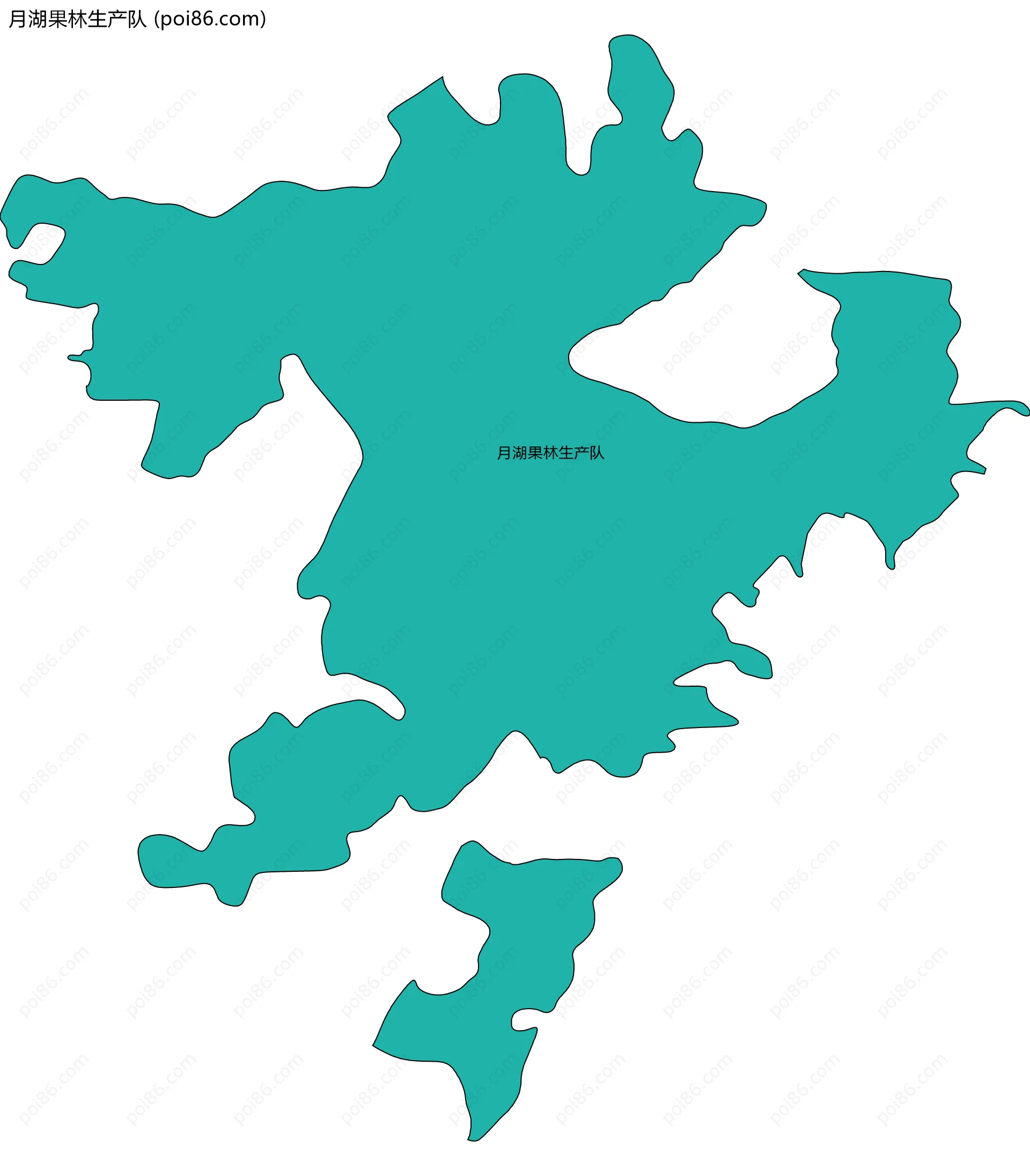 月湖果林生产队边界地图