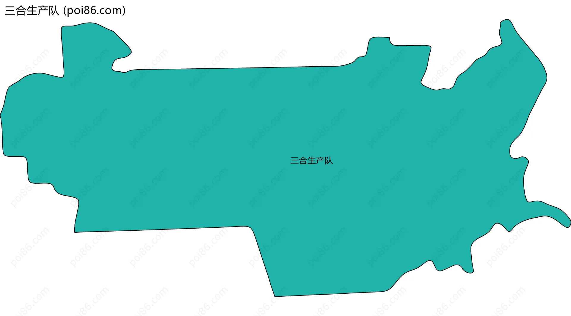 三合生产队边界地图