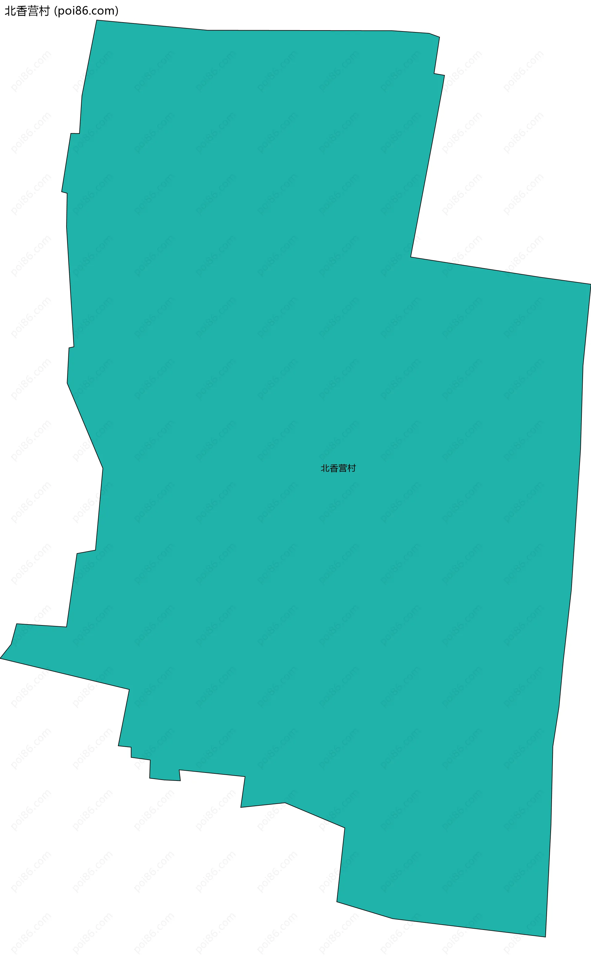 北香营村边界地图