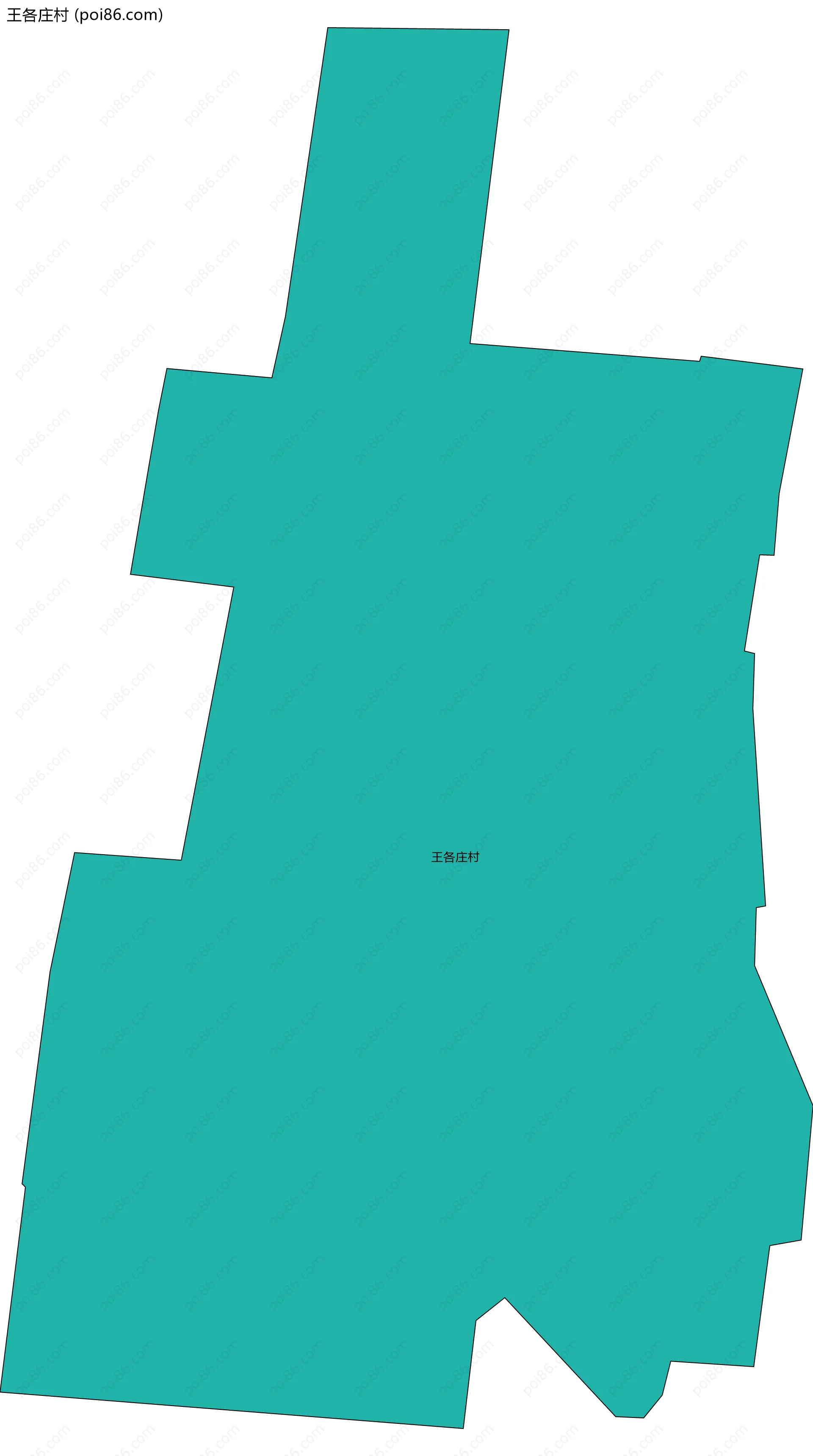 王各庄村边界地图