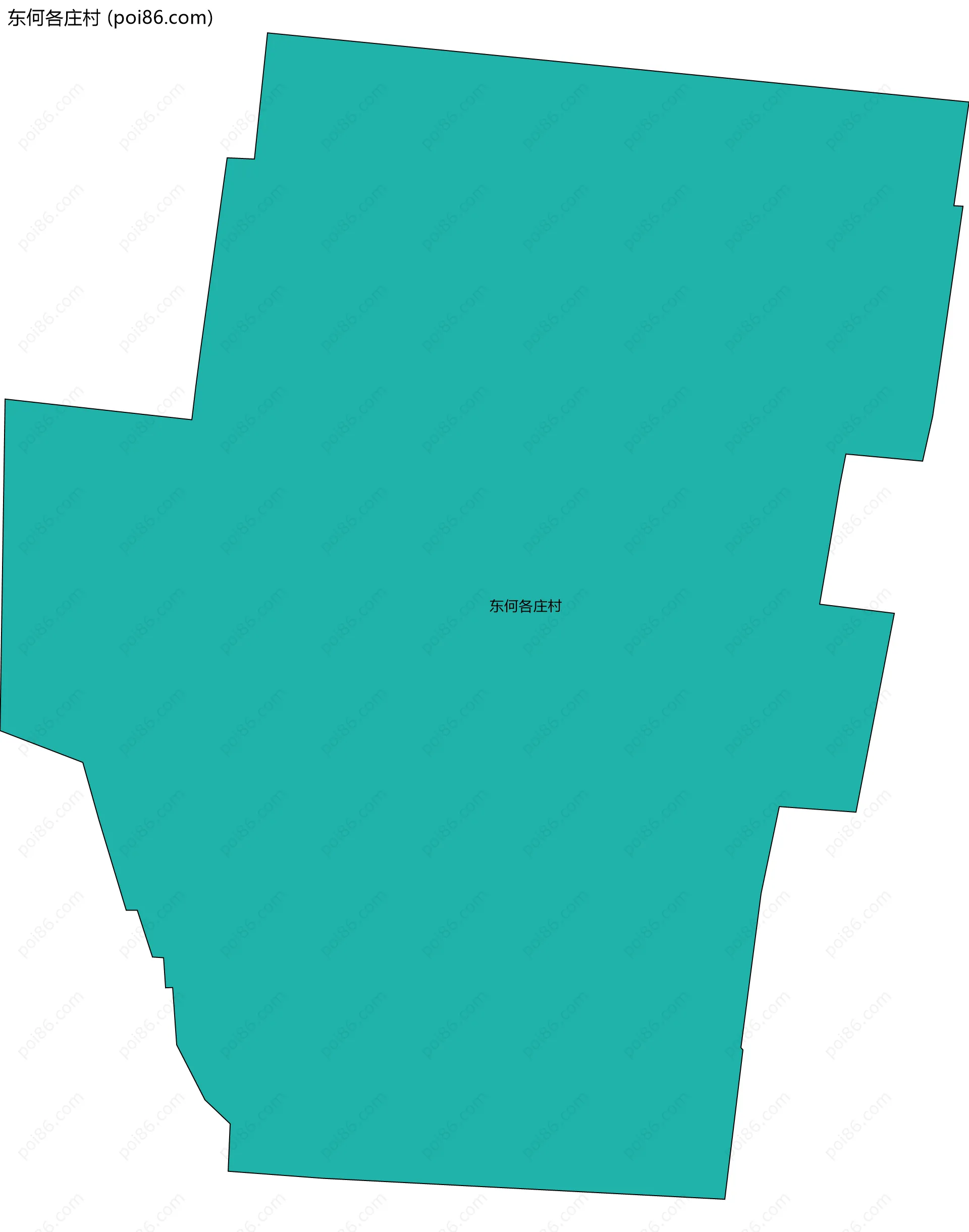 东何各庄村边界地图