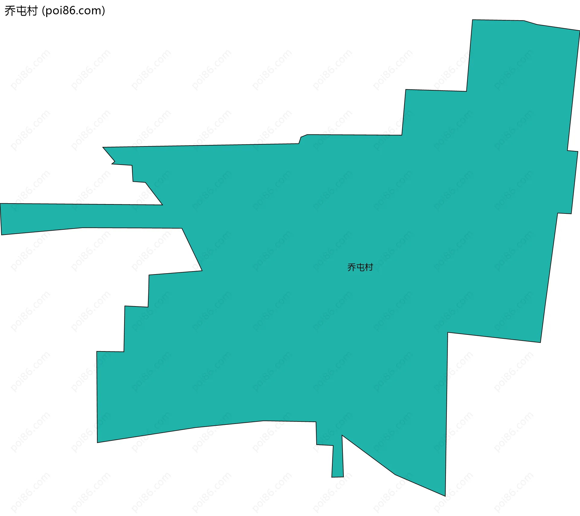 乔屯村边界地图