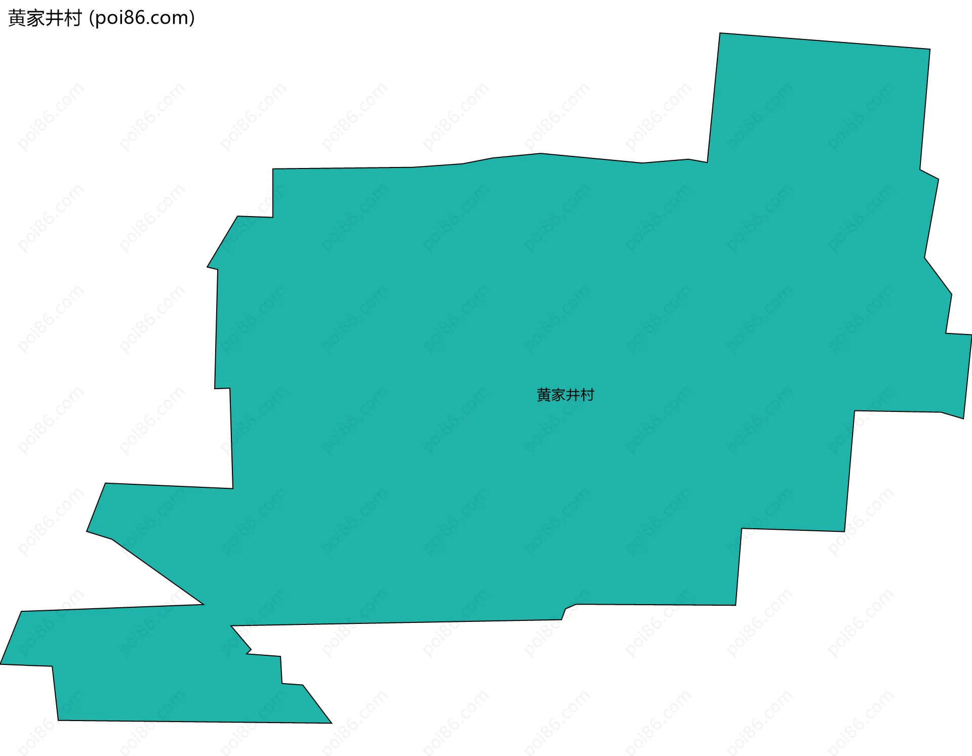 黄家井村边界地图