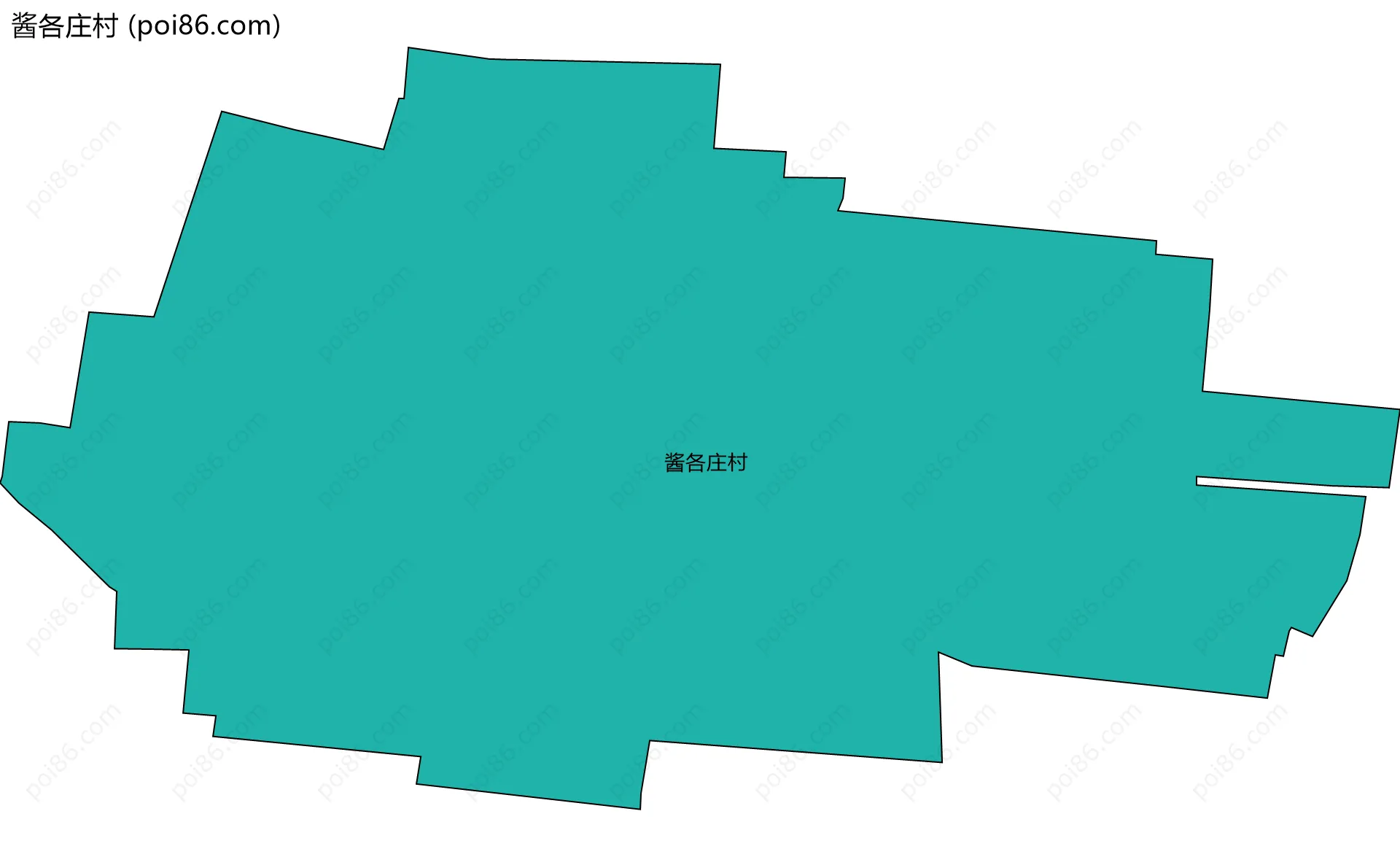 酱各庄村边界地图